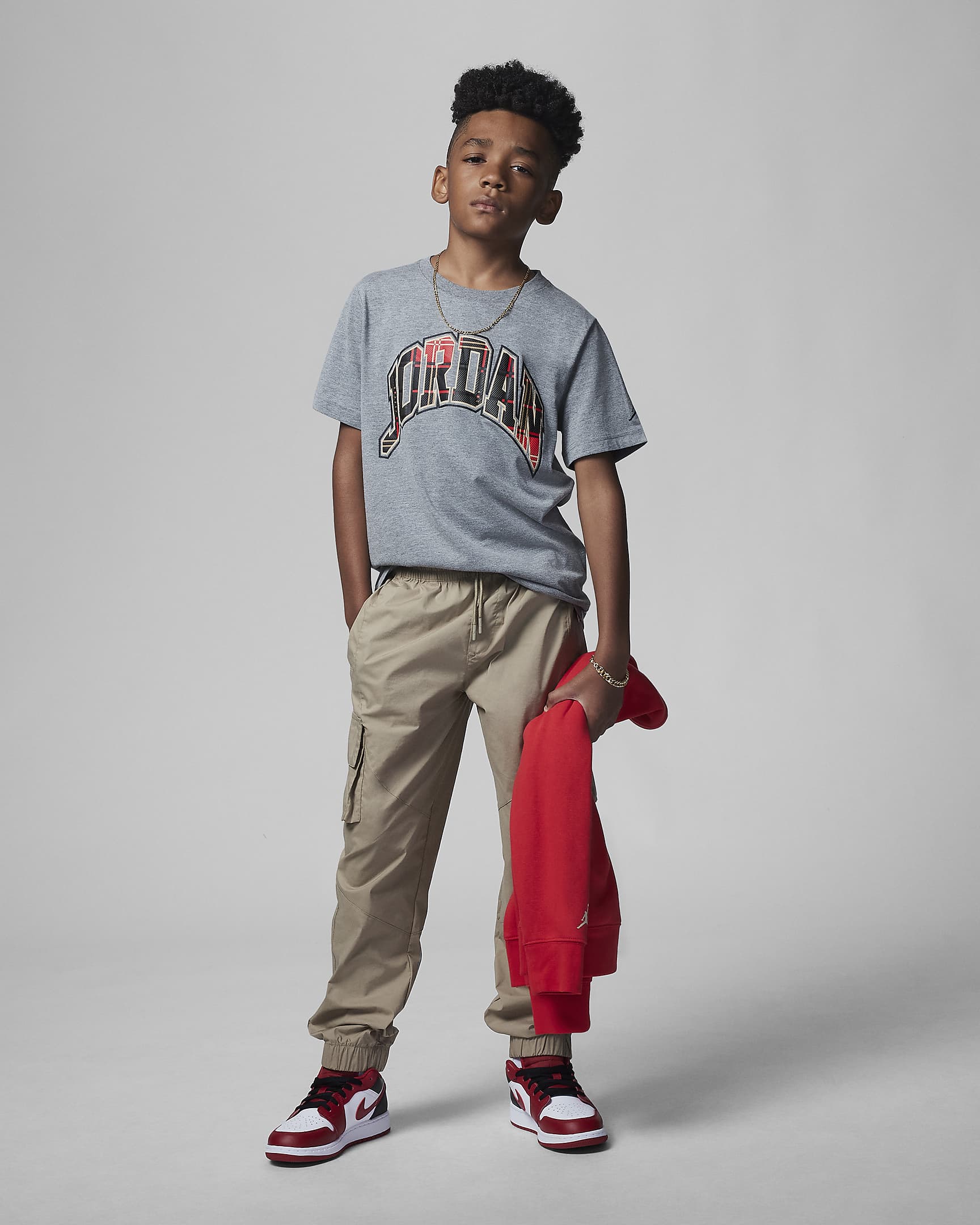 Jordan Essentials Plaid Tee Big Kids' T-Shirt. Nike.com