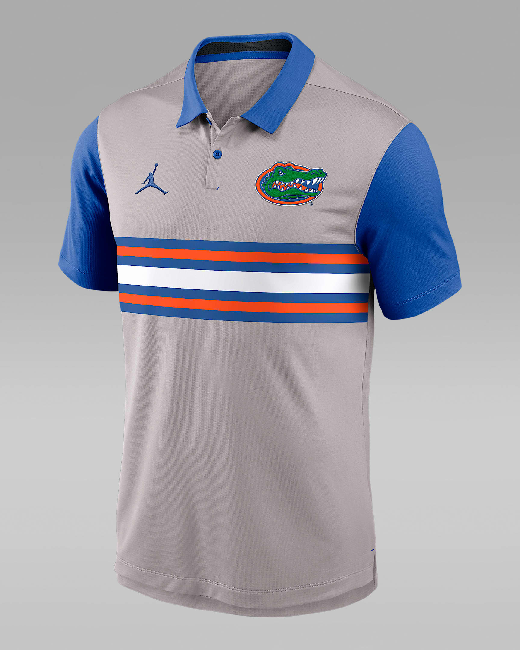Polo unversitario marca Jordan Dri-FIT para hombre Florida Vapor - Gris
