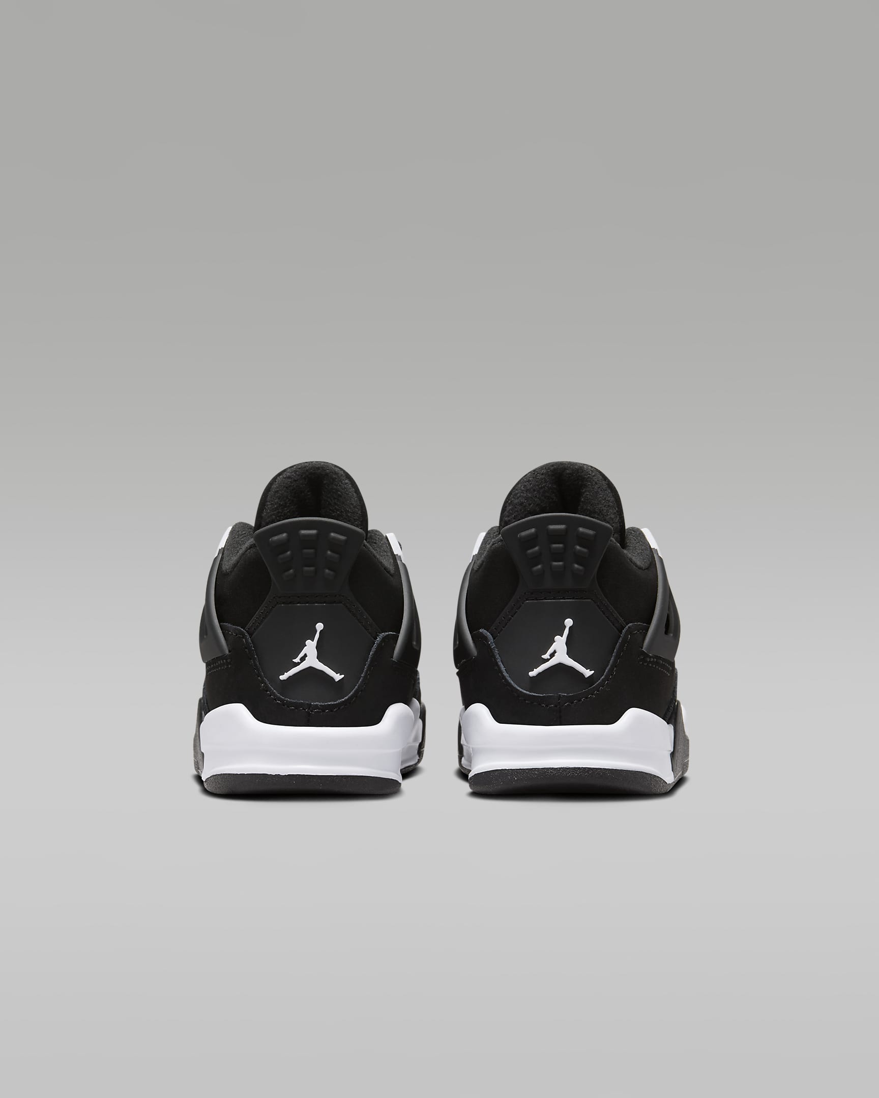 Jordan 4 Retro 'White Thunder' Baby/Toddler Shoes - Black/Black/White