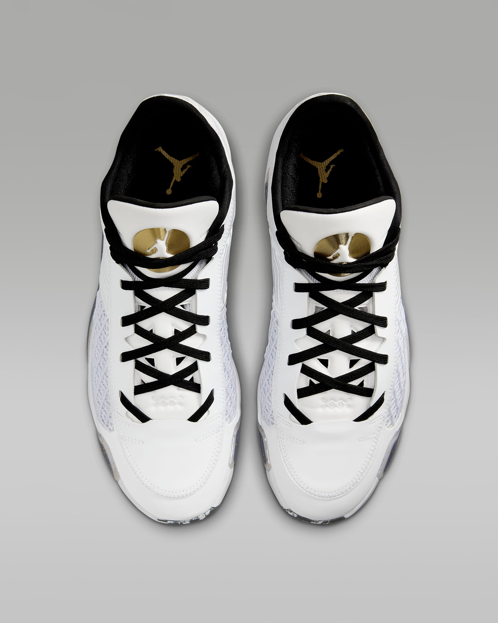 Air Jordan XXXVIII Low PF Basketball Shoes - White/Black/Pure Platinum/Metallic Gold