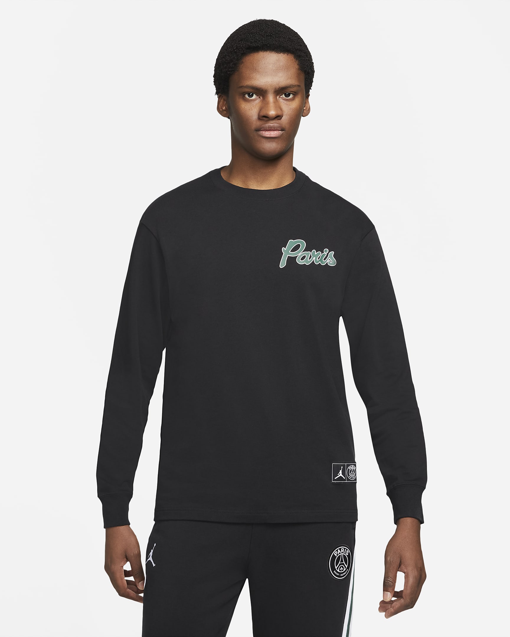 Playera de manga larga para hombre Paris Saint-Germain - Negro