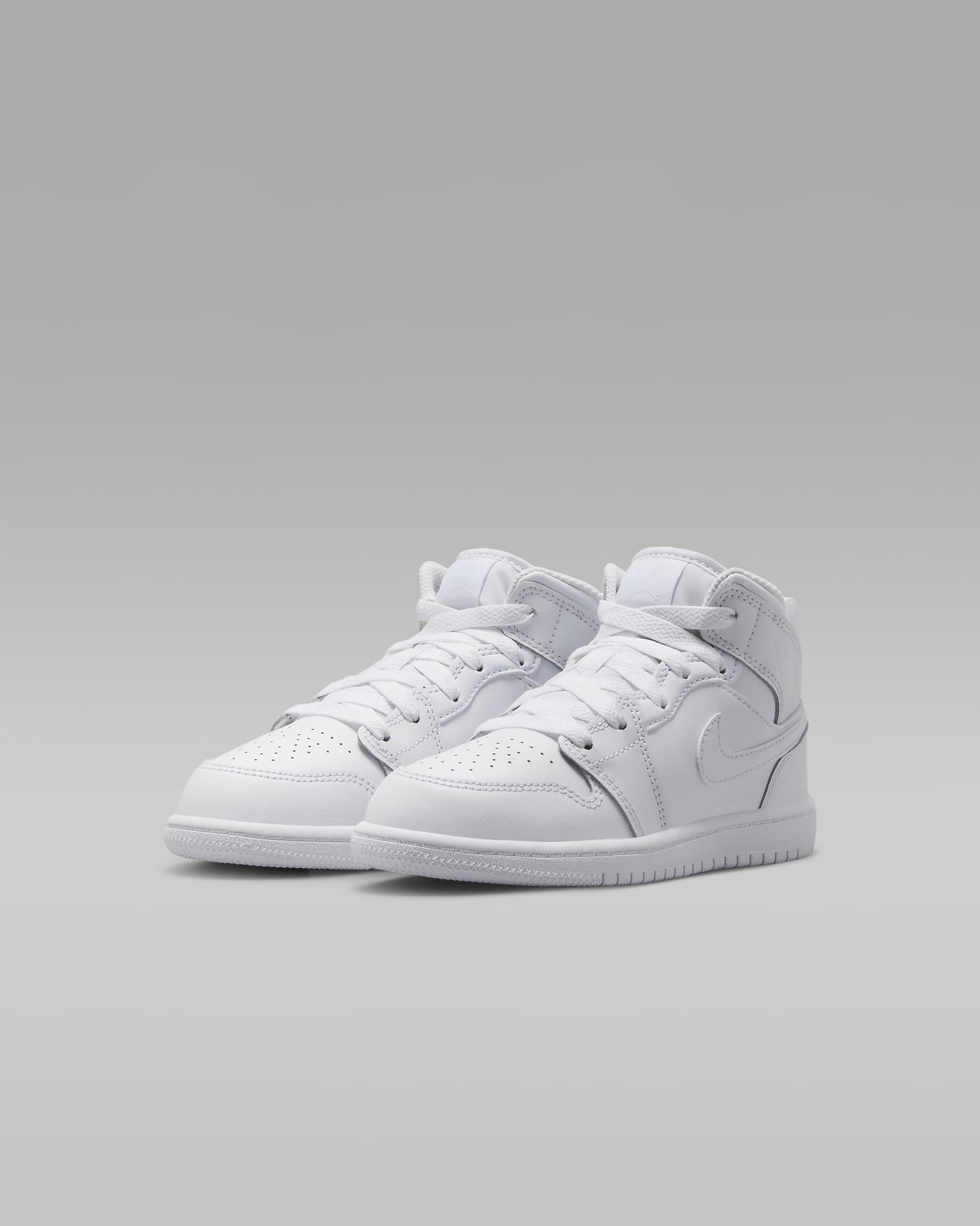 Sapatilhas Jordan 1 Mid para criança - Branco/Branco/Branco