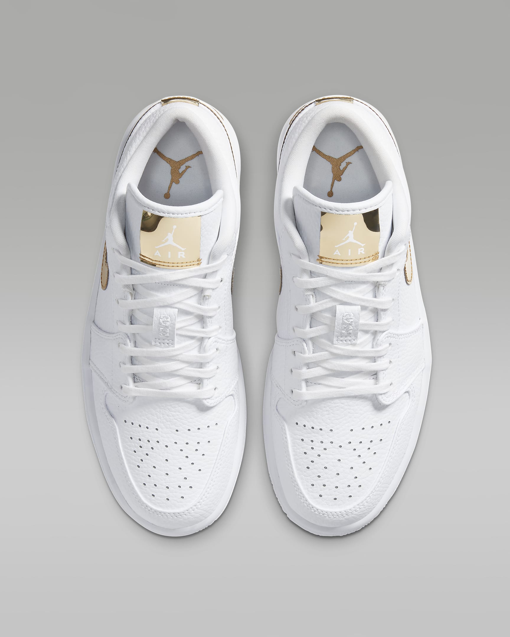 Air Jordan 1 Low SE Sabatilles - Blanc/Blanc/Or metal·litzat