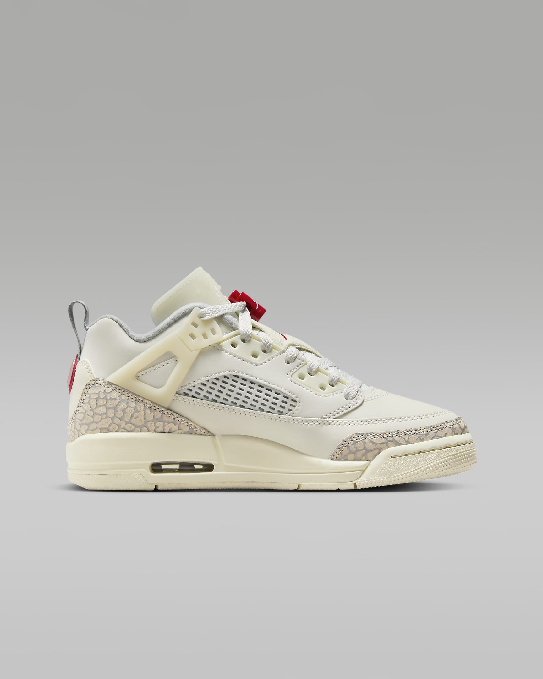 Jordan Spizike Low Older Kids' Shoes - Sail/Coconut Milk/Sandstone/University Red