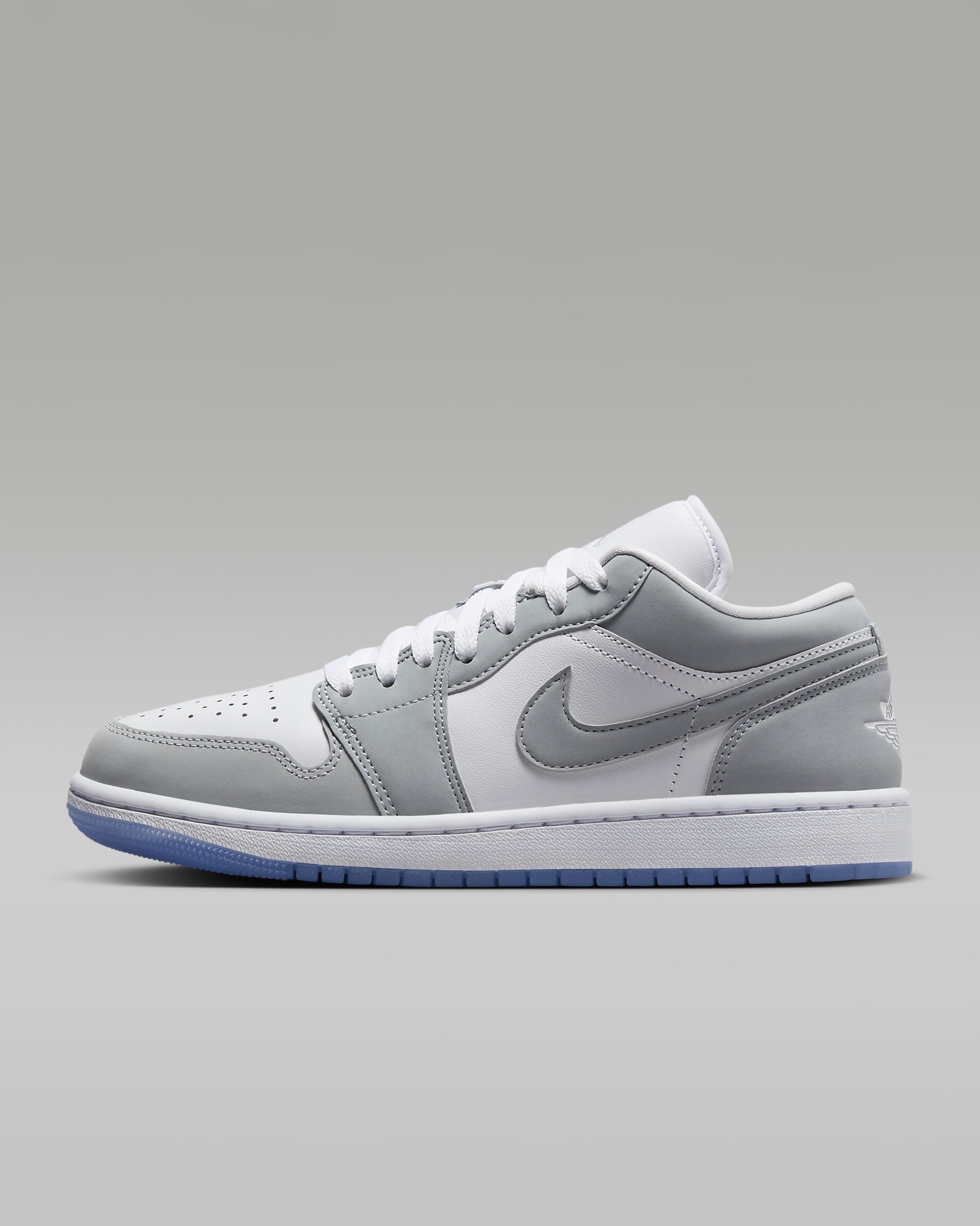 Air Jordan 1 Low Women's Shoes - White/Aluminium/Wolf Grey