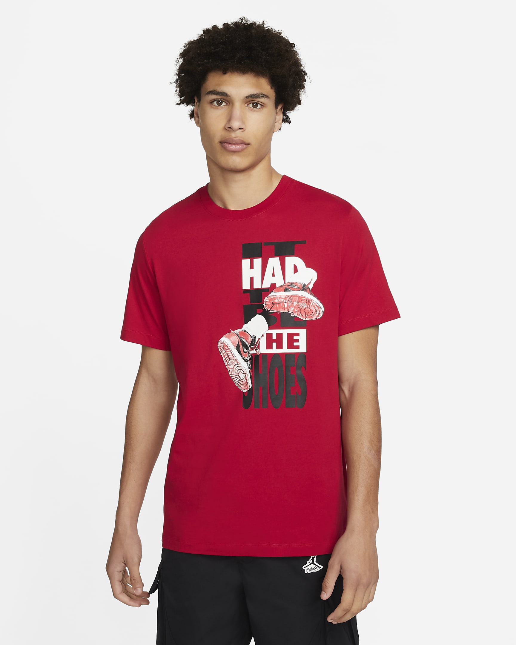 Playera para hombre Jordan “The Shoes” - Rojo gimnasio