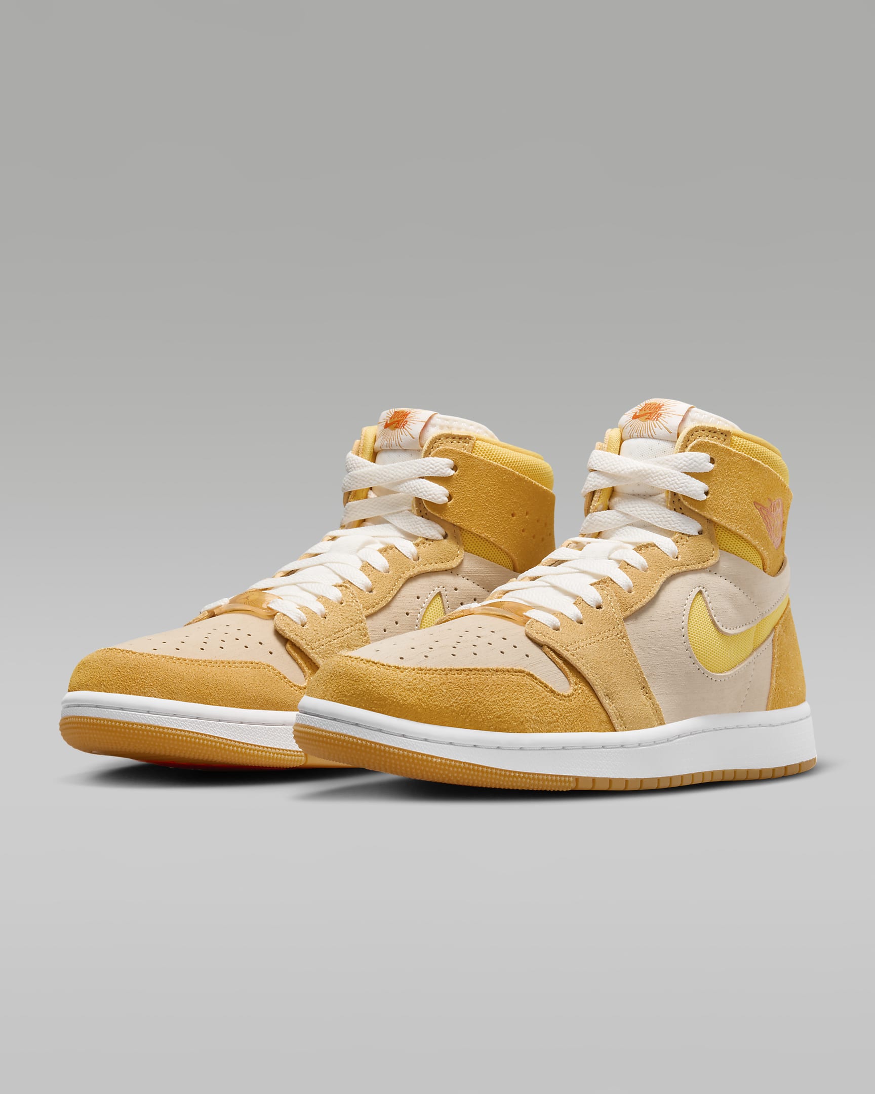 Air Jordan 1 Zoom CMFT 2 Women's Shoes - Yellow Ochre/Pale Vanilla/Safety Orange/Tour Yellow