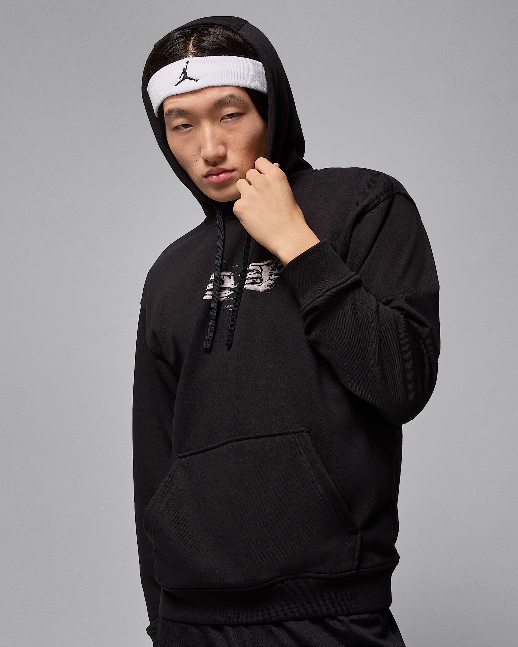 Jordan Sport Crossover Dri-FIT-Hoodie mit Grafik (Herren) - Schwarz/Weiß
