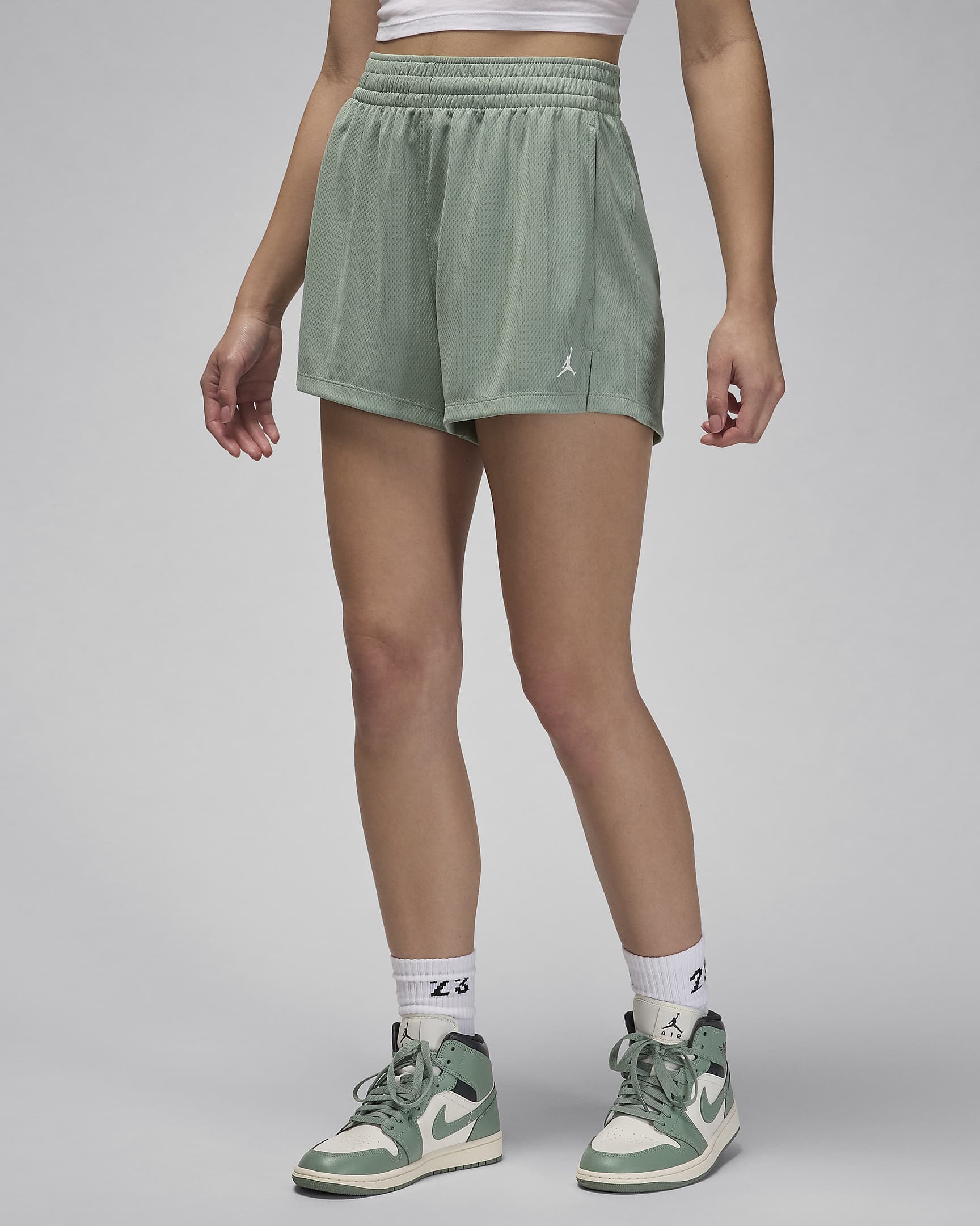 Short en mesh Jordan Sport pour femme - Jade Smoke/Blanc