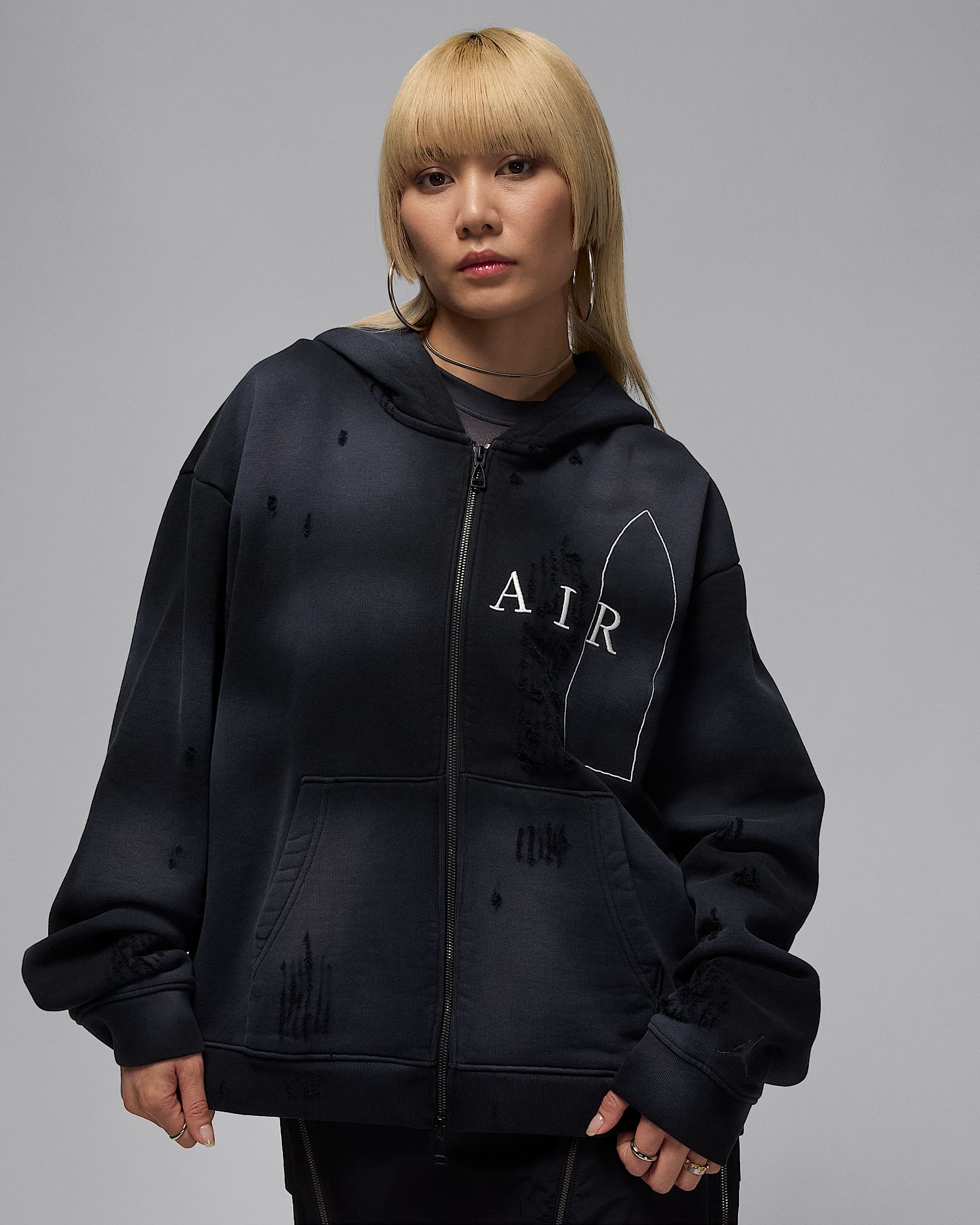 Jordan x Téla Women's Full-Zip Hoodie - Black