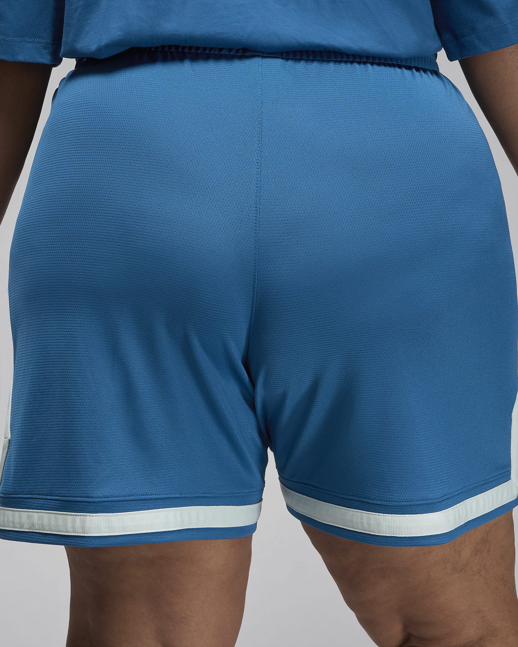 Jordan Sport Women's Diamond Shorts (Plus Size) - Industrial Blue/Industrial Blue/Barely Green/Barely Green