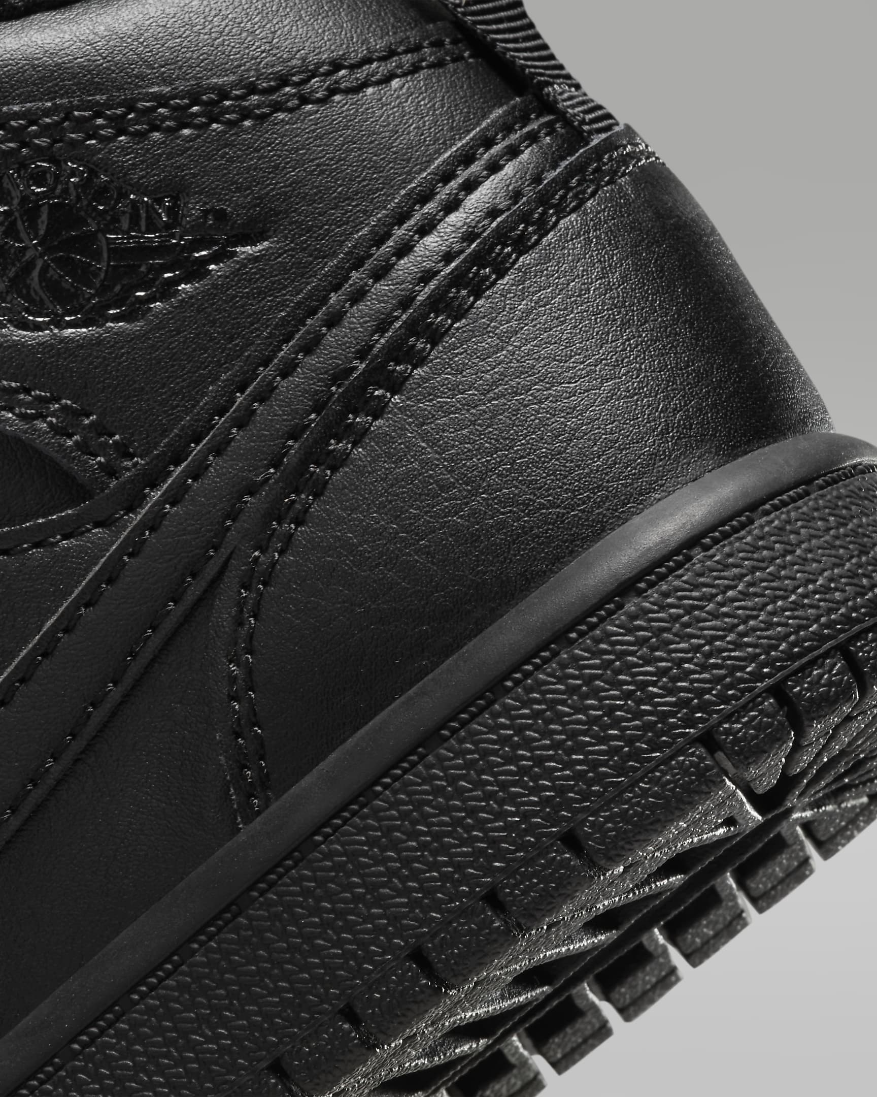 Chaussure Jordan 1 Mid pour Jeune enfant - Noir/Noir/Noir