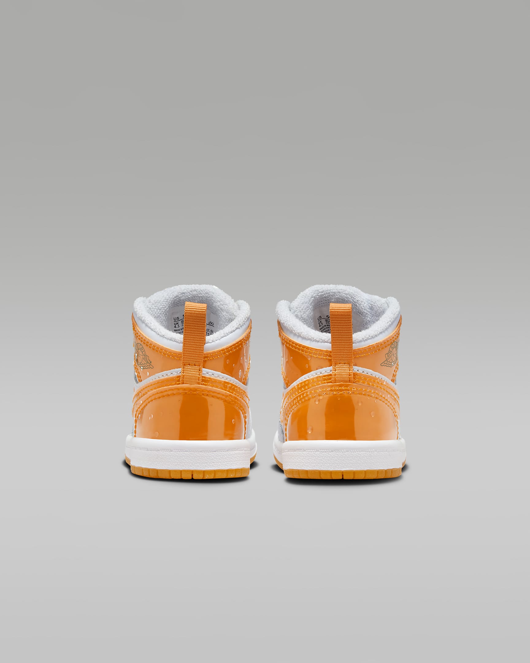 Calzado para bebé e infantil Jordan 1 Mid SE - Gris fútbol/Verde pino/Blanco/Piel de naranja