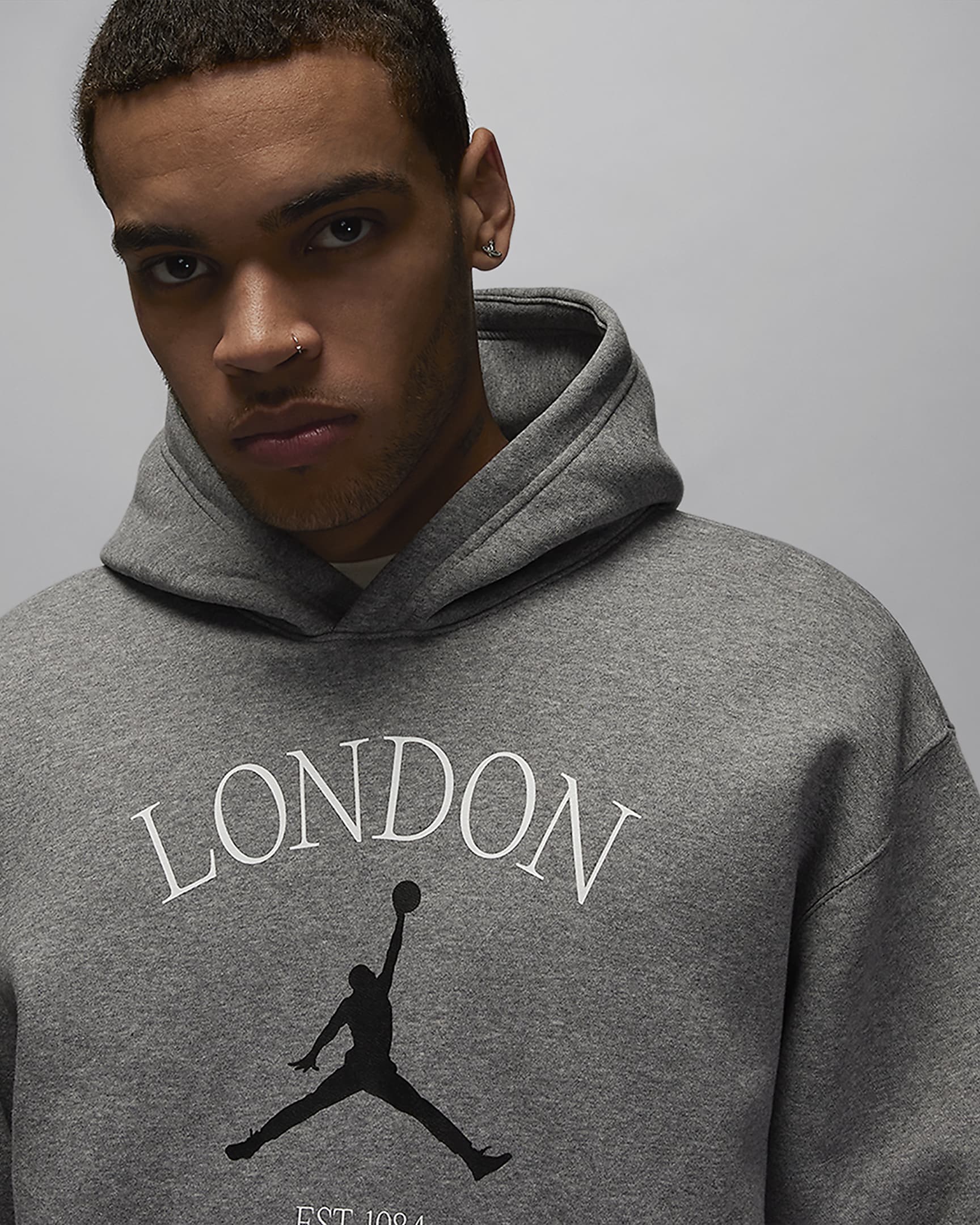 Jordan London Men's Pullover Hoodie - Carbon Heather