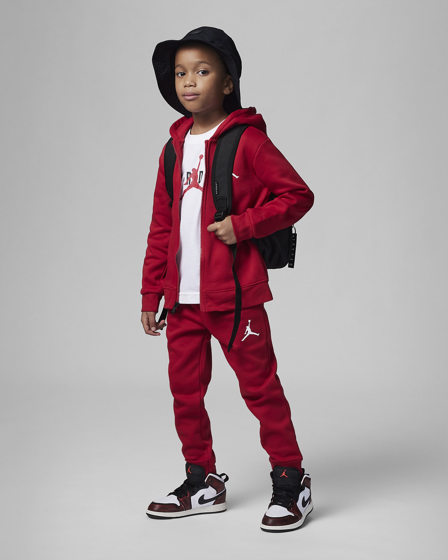 Jordan Essentials 3-Piece Full-Zip Boxed Set Younger Kids' 3-Piece Set - Gym Red