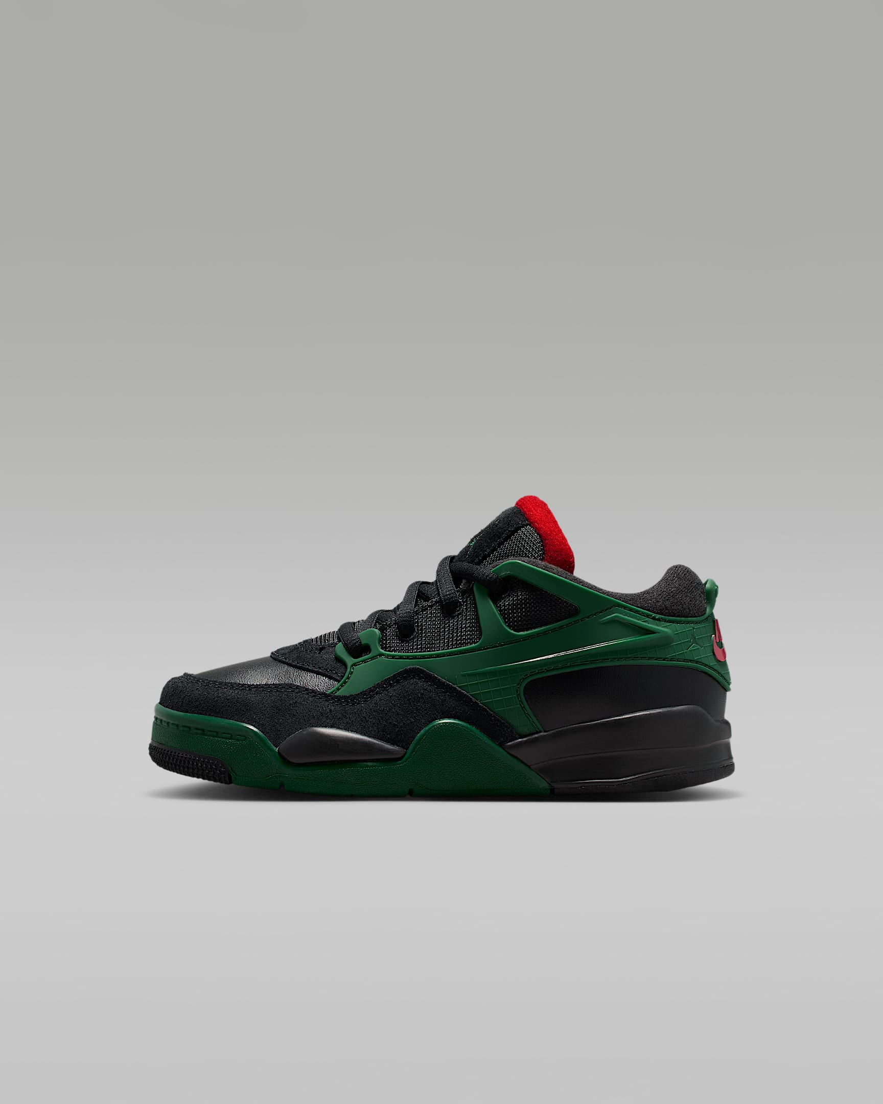 Jordan 4 RM Little Kids' Shoes - Black/Gorge Green/Varsity Red
