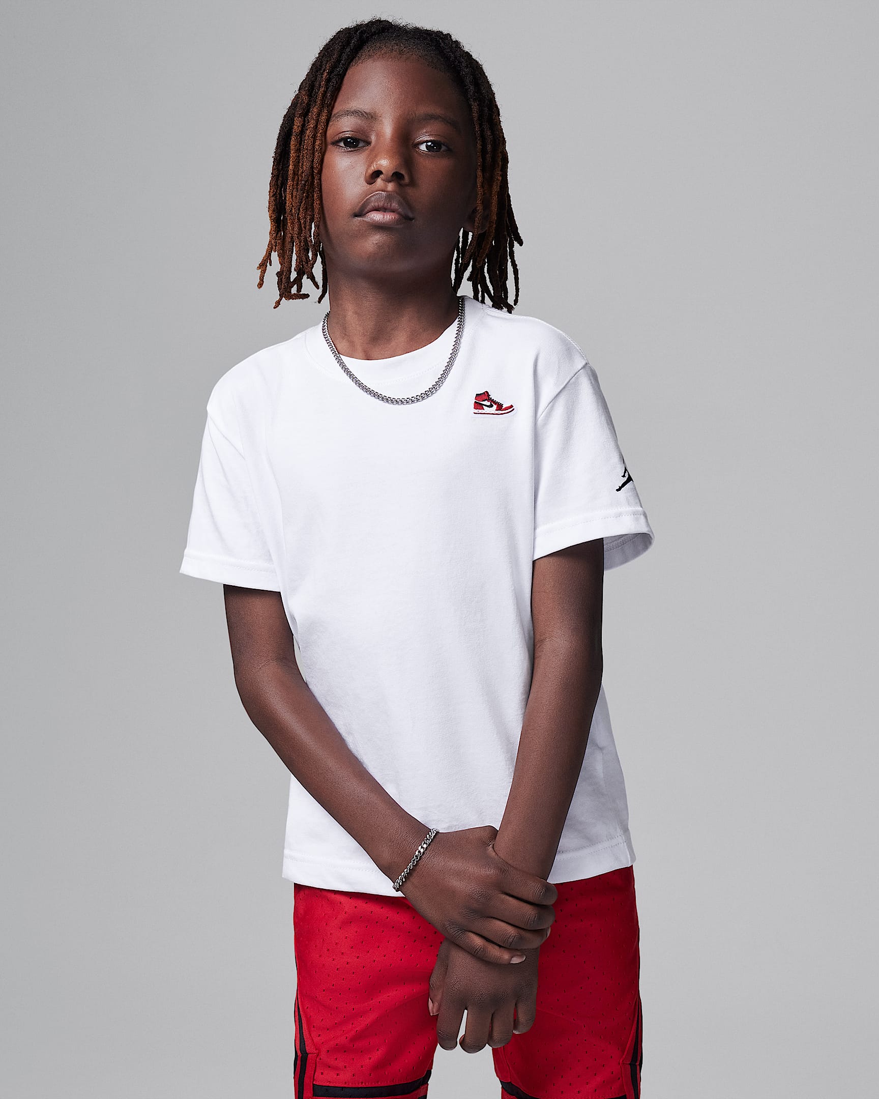 Air Jordan 1 Little Kids' Patch T-Shirt - White