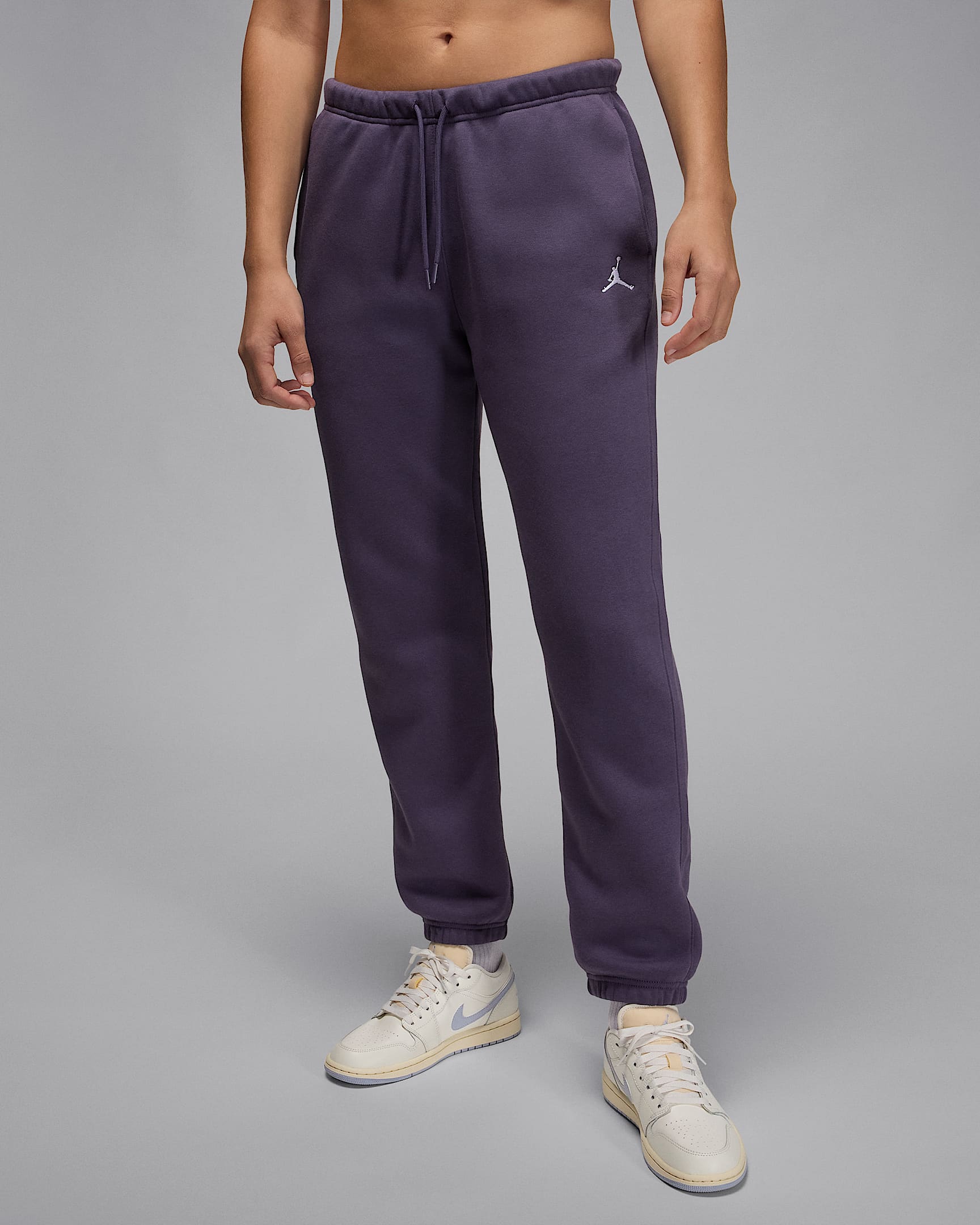 Jordan Brooklyn Fleece Women's Pants - Dark Raisin/White