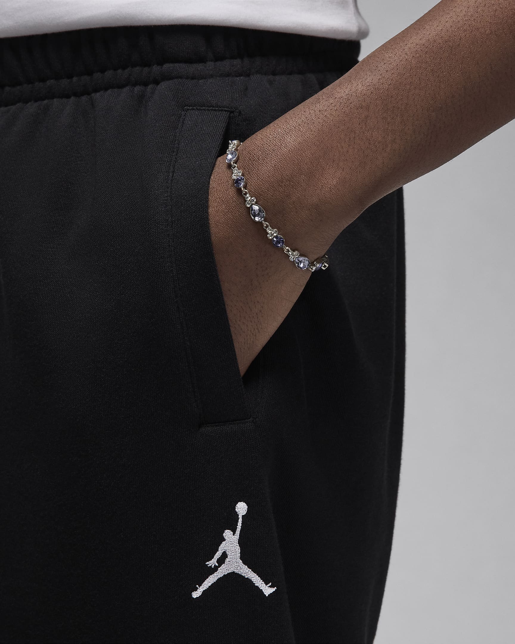 Pantaloni leggeri in fleece Jordan Flight MVP – Uomo - Nero/Bianco/Bianco