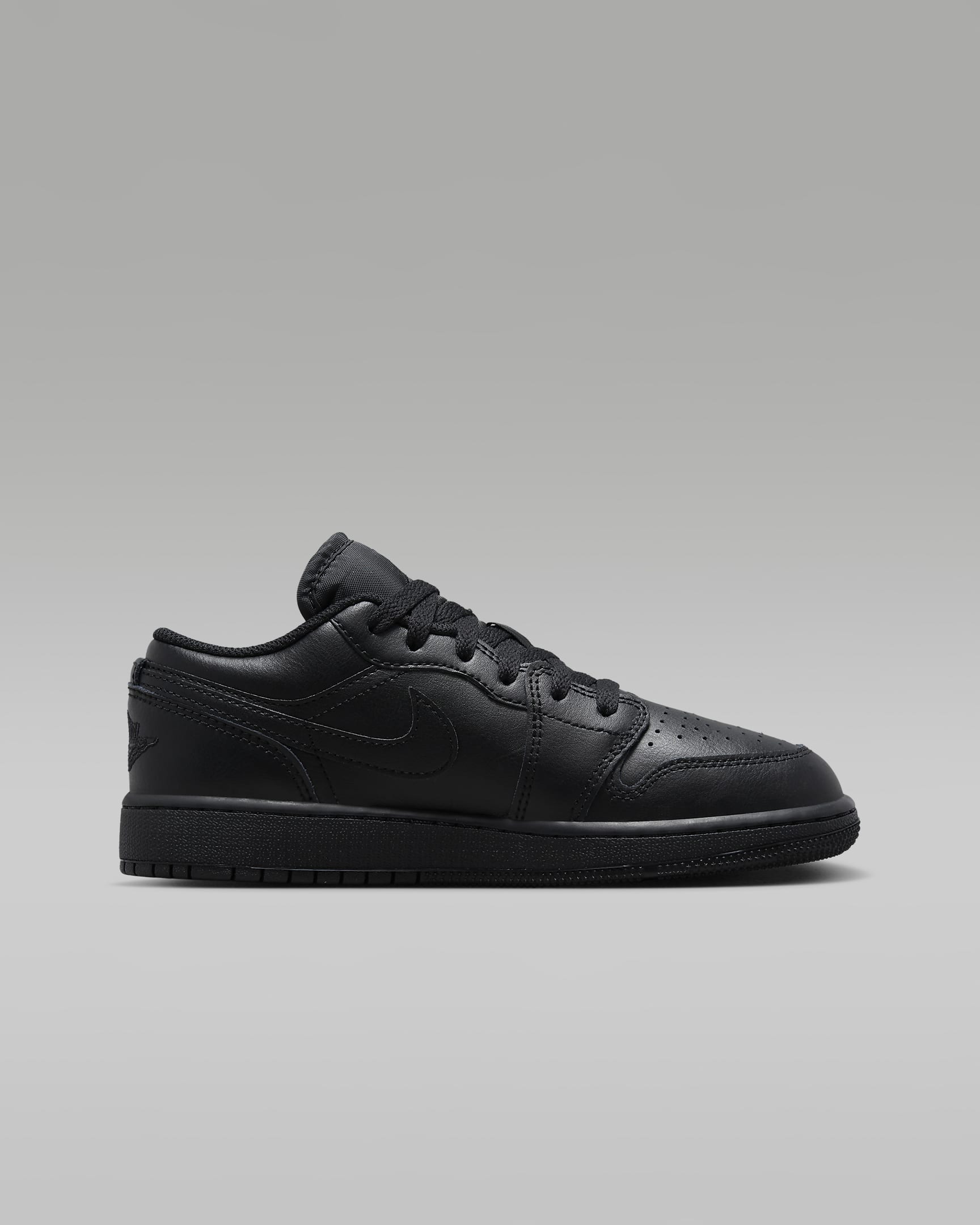 Air Jordan 1 Low Older Kids' Shoes - Black/Black/Black