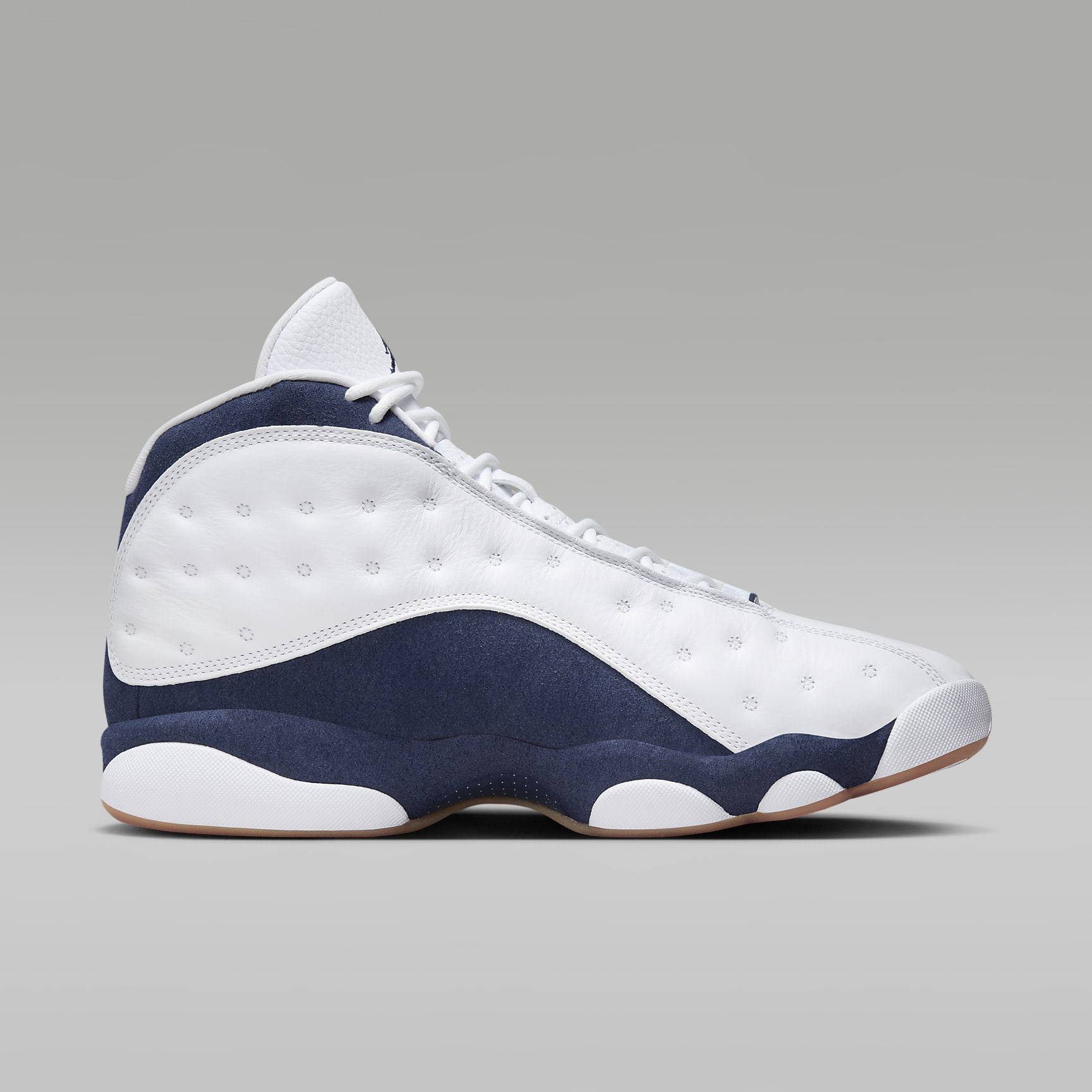 Air Jordan 13 Retro "White and Midnight Navy" Shoes - White/Gum Light Brown/Midnight Navy