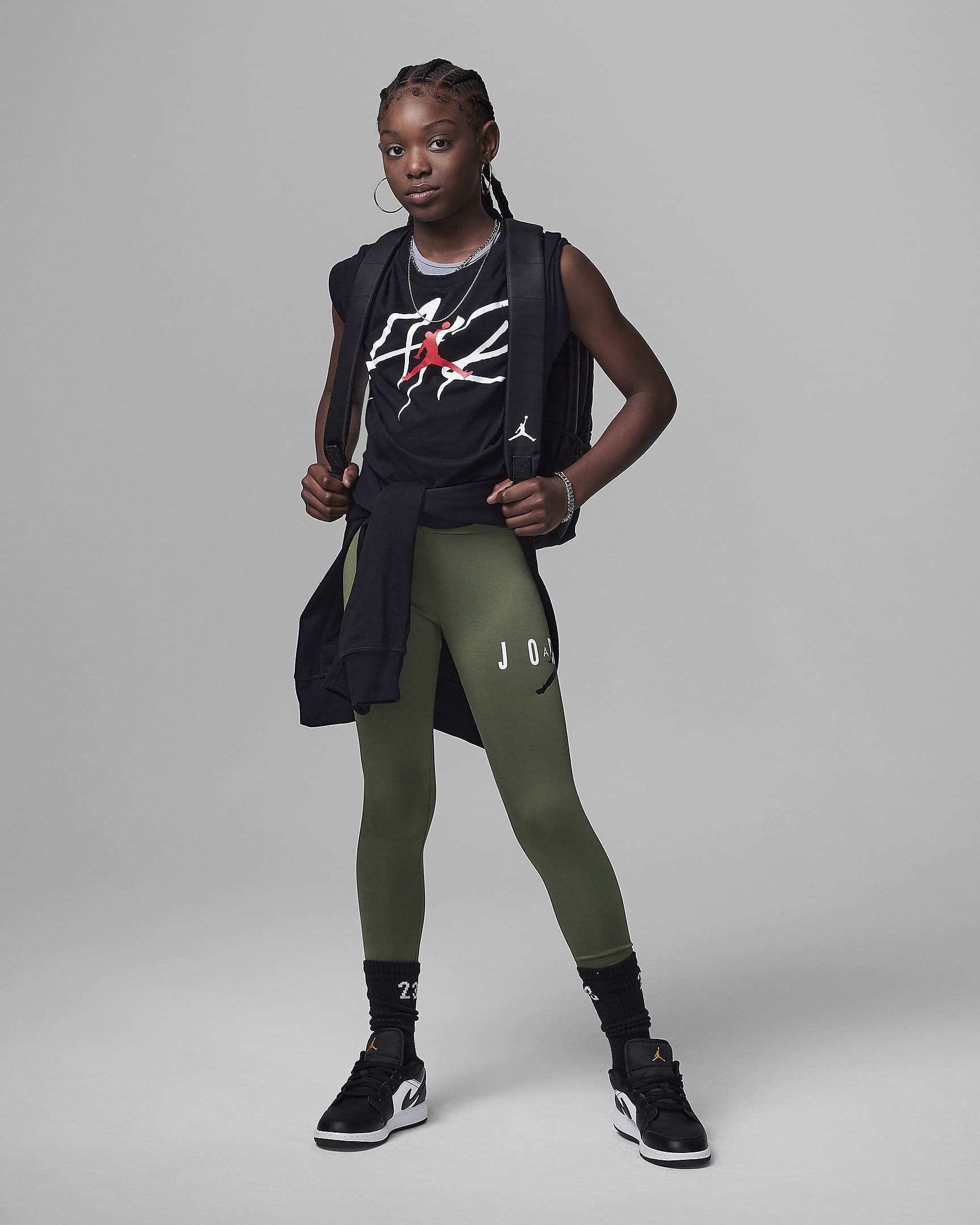 Jordan Jumpman duurzame legging voor kids - Sky J Light Olive