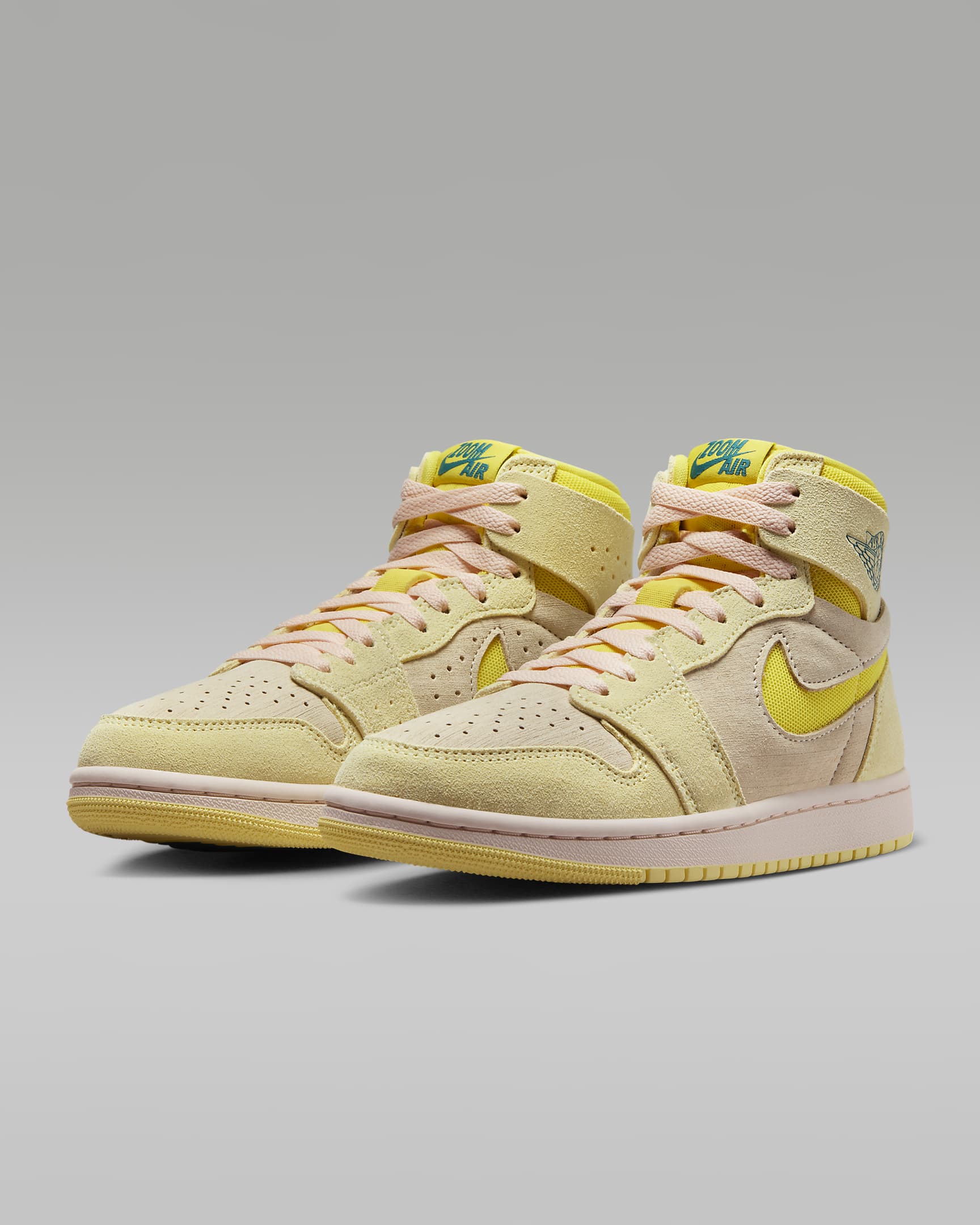 Air Jordan 1 Zoom CMFT 2 damesko - Citron Tint/Muslin/Sky J Teal/Dynamic Yellow