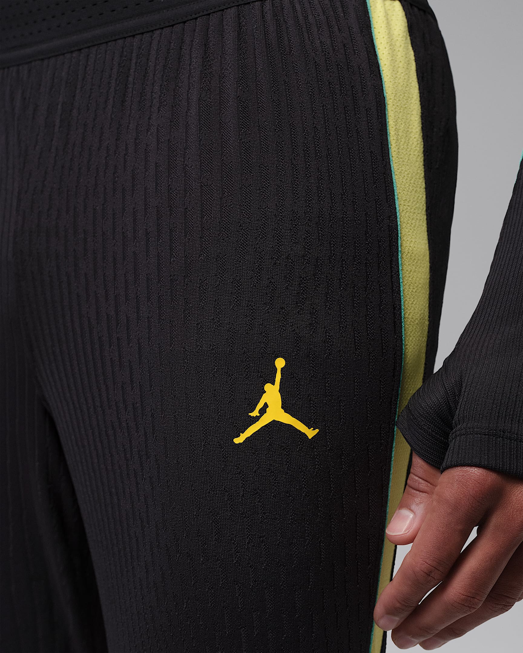 Brazil Strike Elite Men's Jordan Dri-FIT ADV Football Knit Pants - Black/Yellow Pulse/Light Menta/Infrared 23