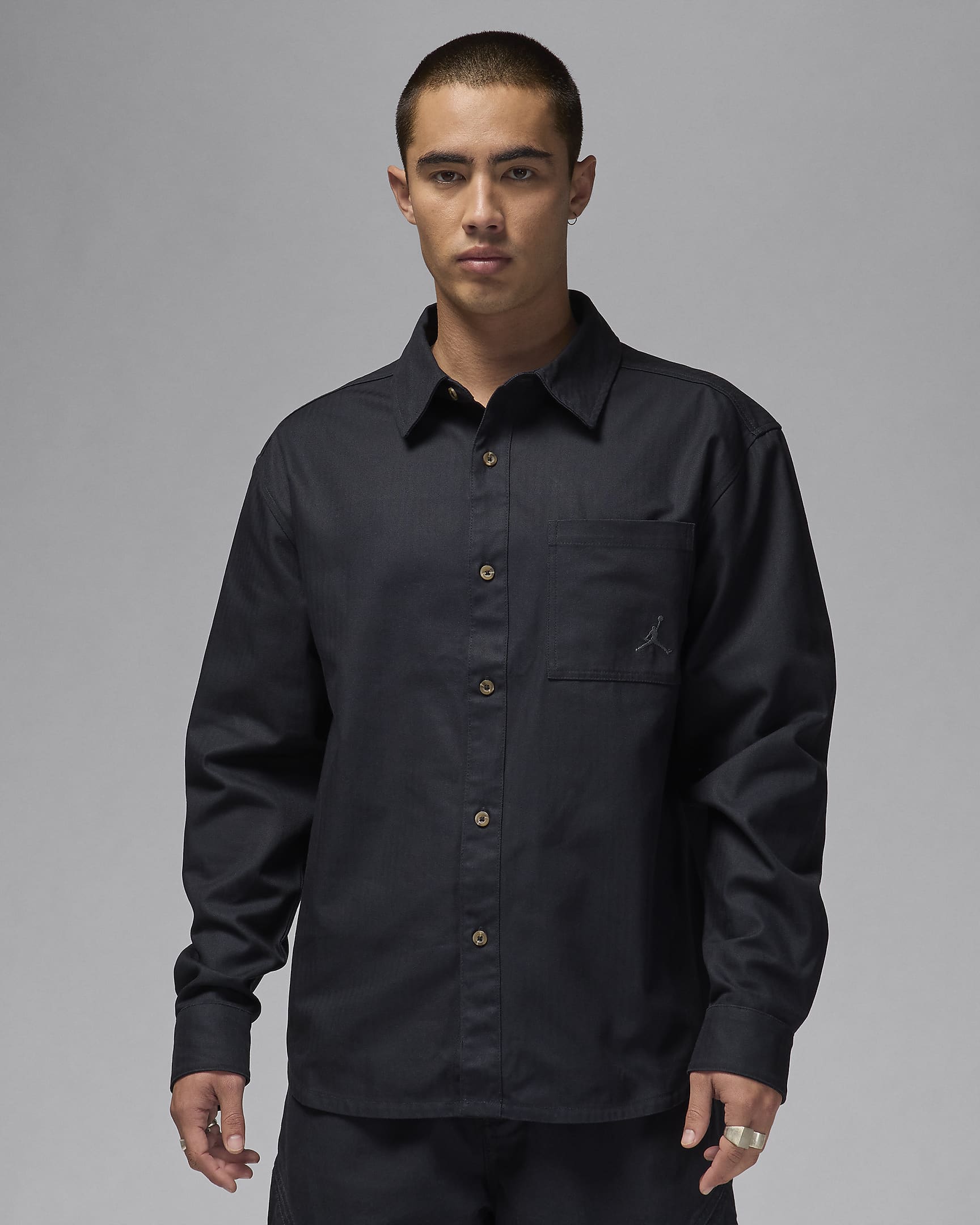 Jordan Essentials Men's Button-Down Shirt - Black