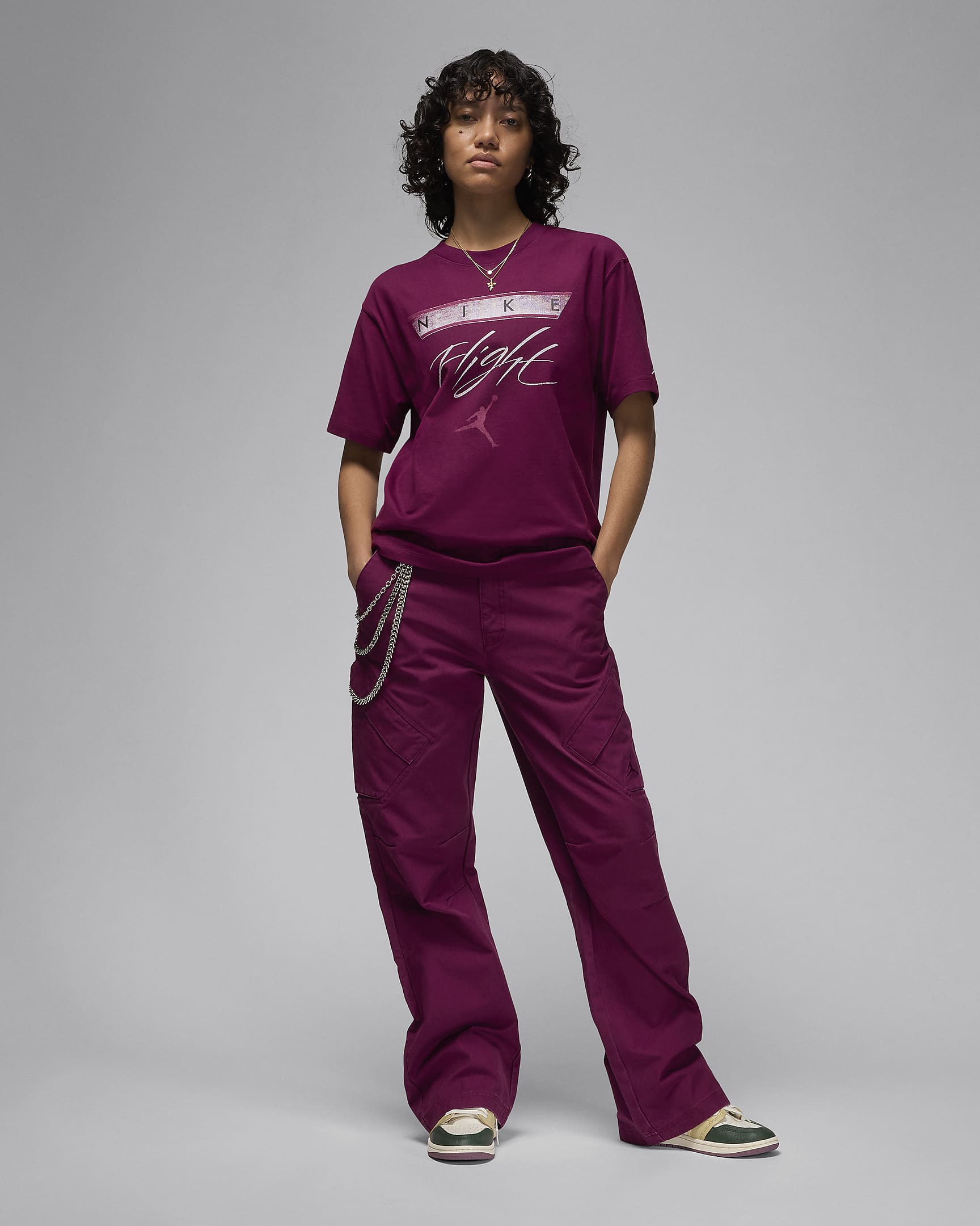 Jordan Flight Heritage Women's Graphic T-Shirt - Bordeaux