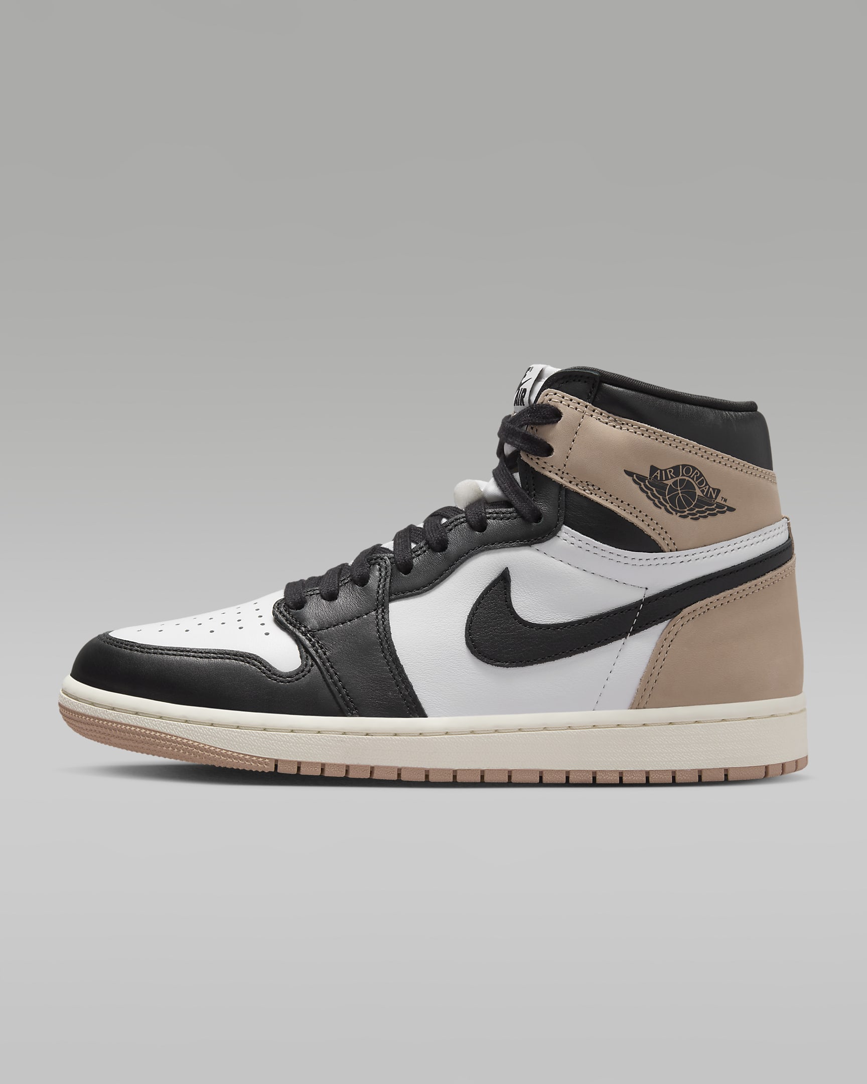 Air Jordan 1 Retro High OG 'Latte' Women's Shoes - Black/White/Sail/Legend Medium Brown