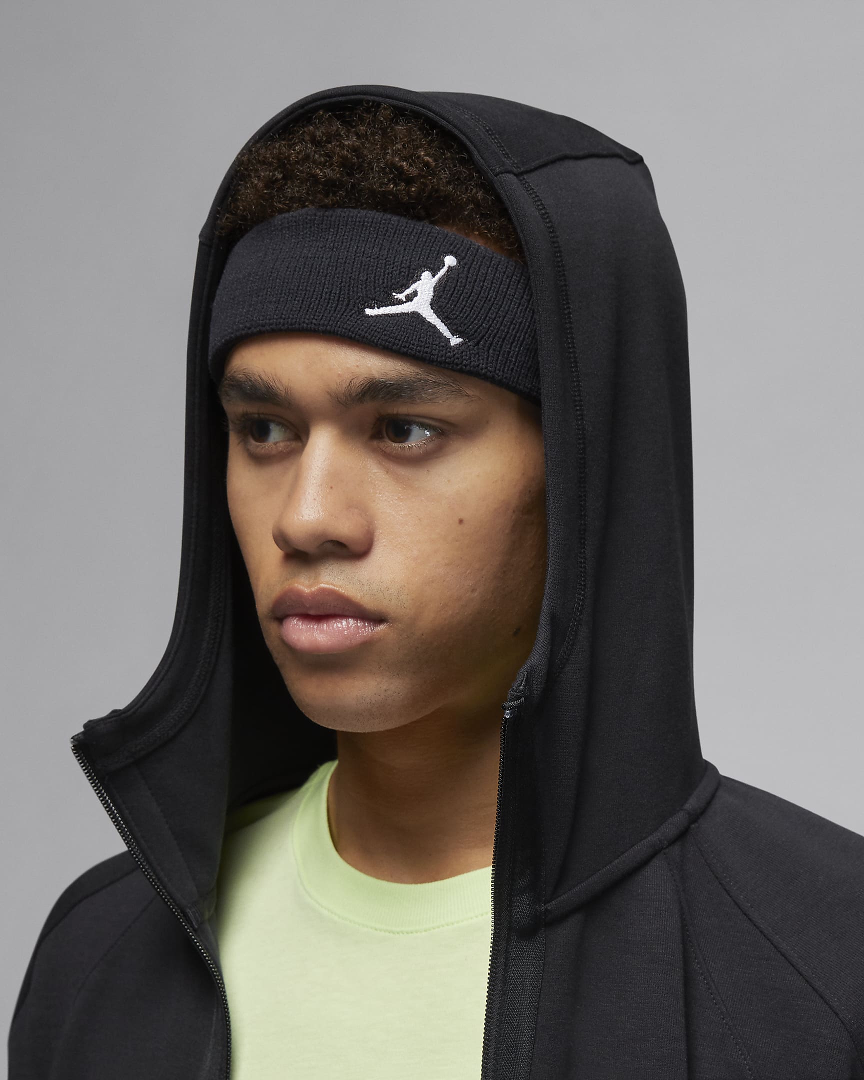 Sweat à capuche et zip en tissu Fleece Air Jordan Dri-FIT Sport pour homme - Noir/Noir