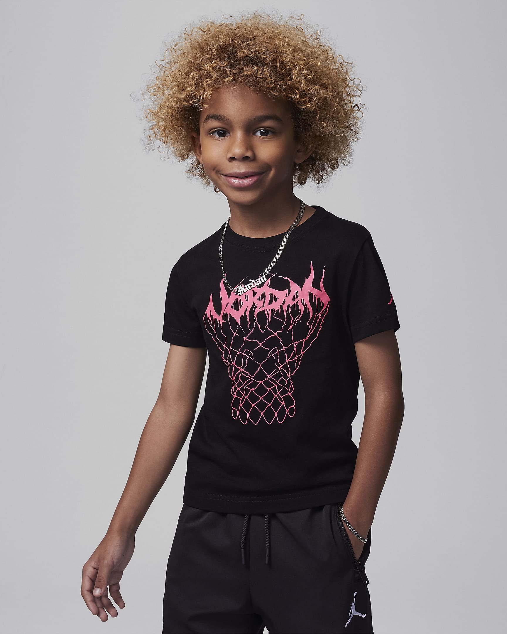 Jordan Dri-FIT MJ Sport Little Kids' Graphic T-Shirt - Black