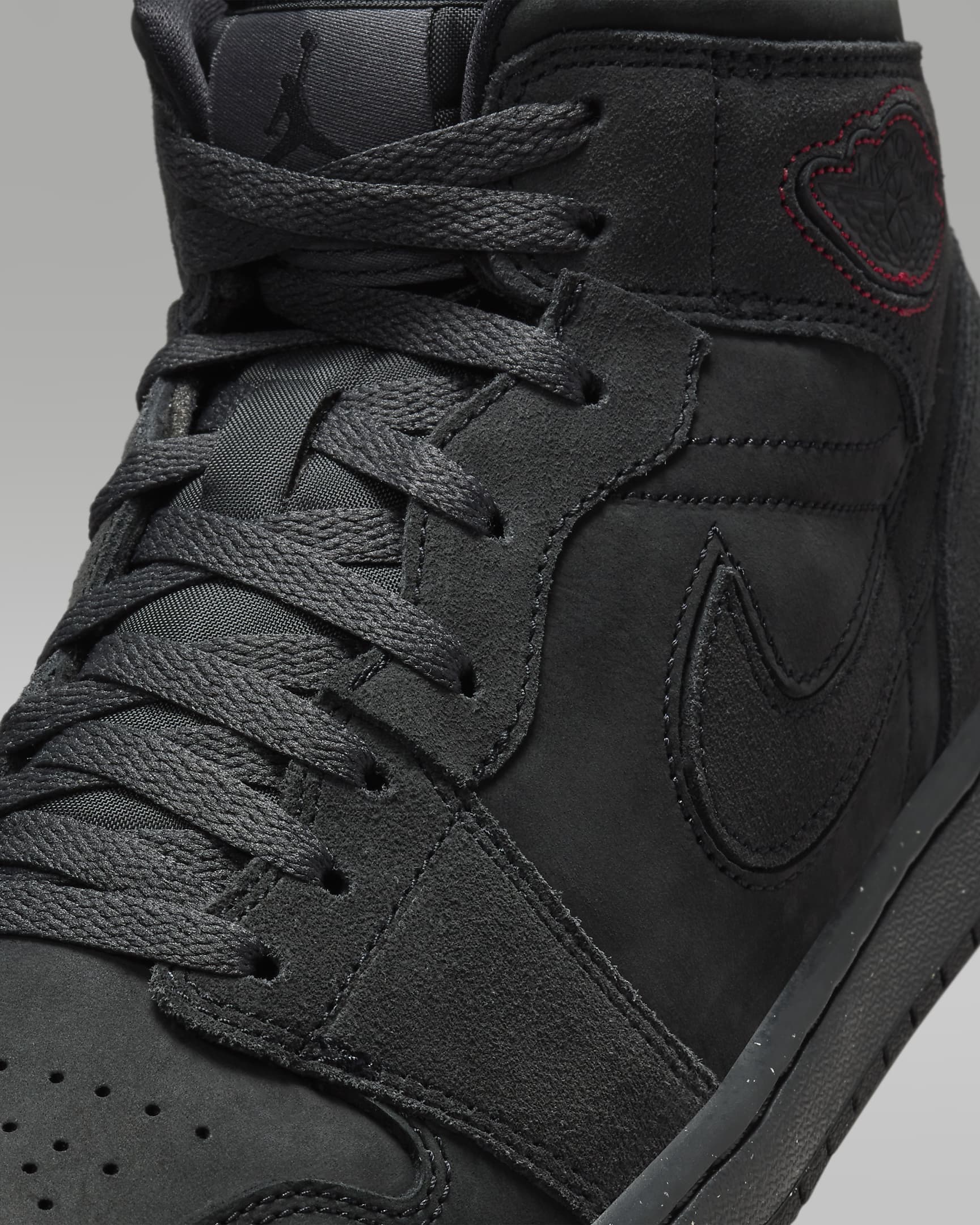 Air Jordan 1 Mid SE Craft Men's Shoes - Dark Smoke Grey/Varsity Red/Black