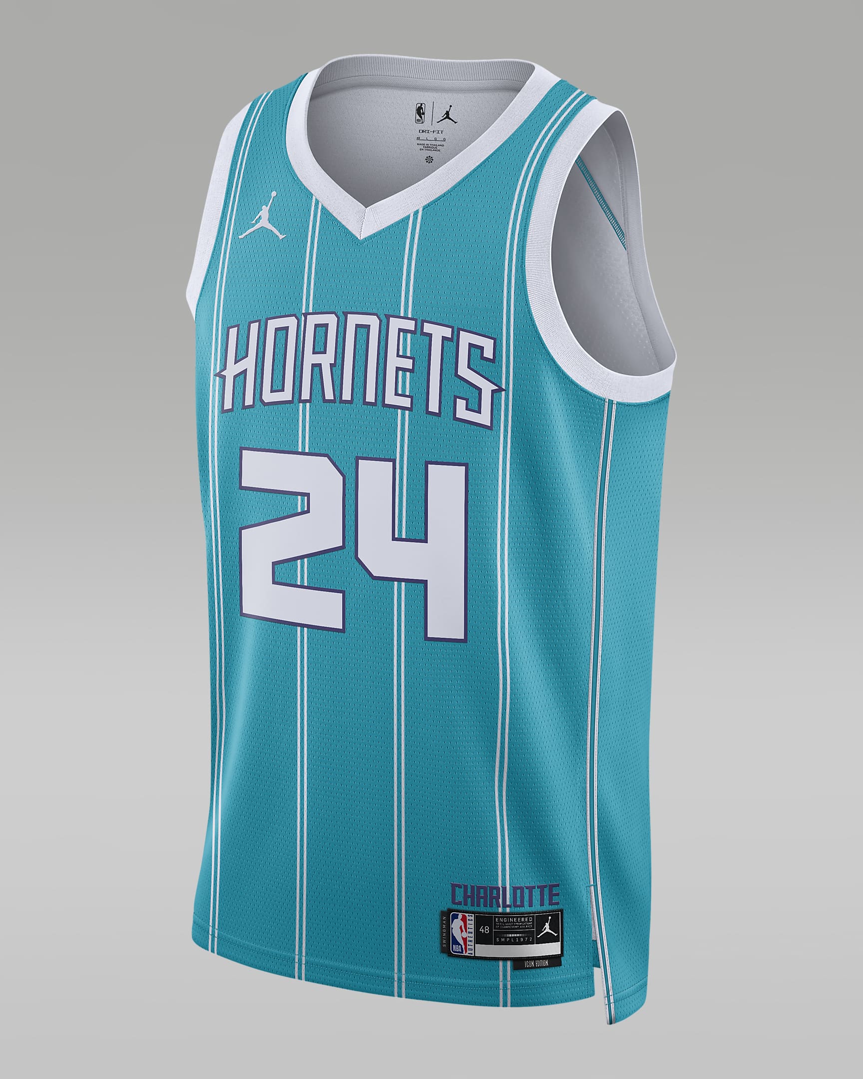 Charlotte Hornets Icon Edition 2022/23 Men's Jordan Dri-FIT NBA Swingman Jersey - Rapid Teal