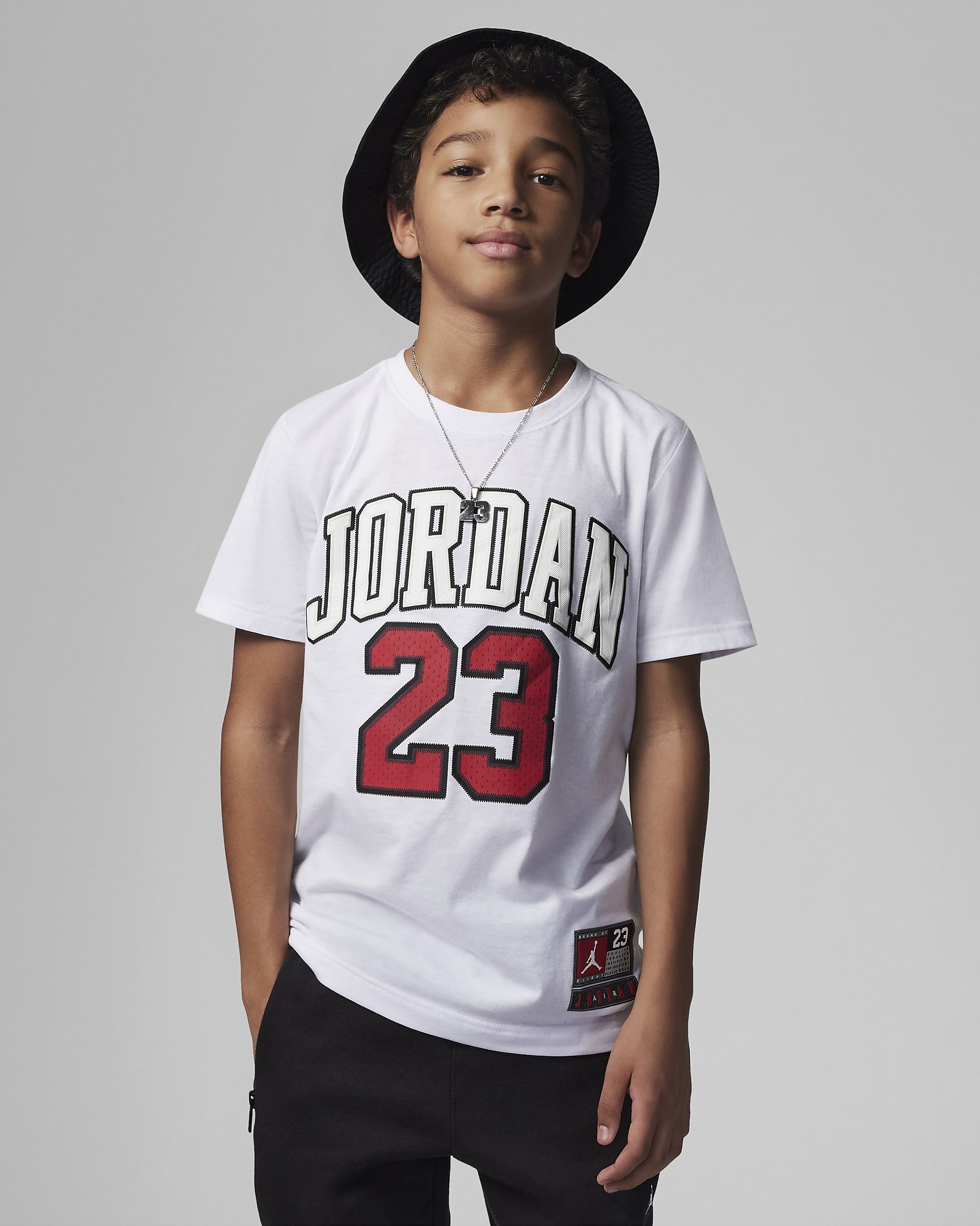 Jordan Big Kids' (Boys') T-Shirt - White