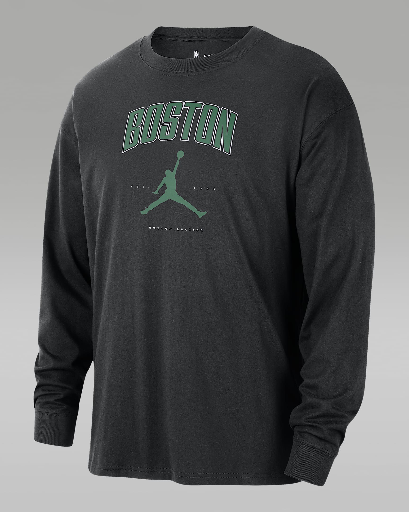Boston Celtics Essential Men's Jordan NBA Long-Sleeve T-Shirt - Black