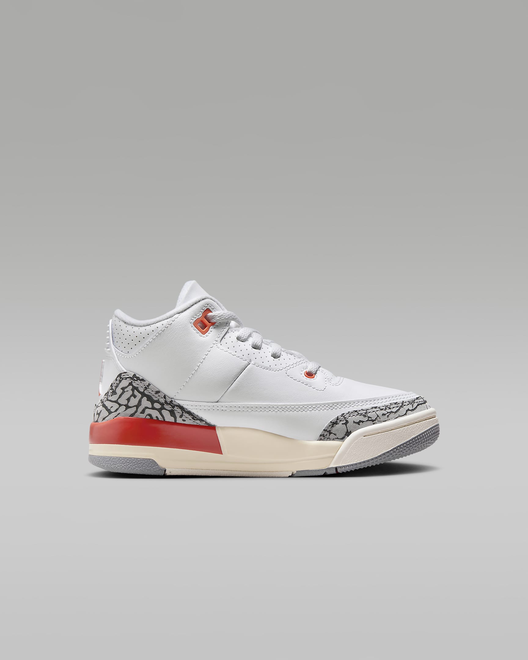 Jordan 3 Retro Younger Kids' Shoes - White/Sail/Cement Grey/Cosmic Clay