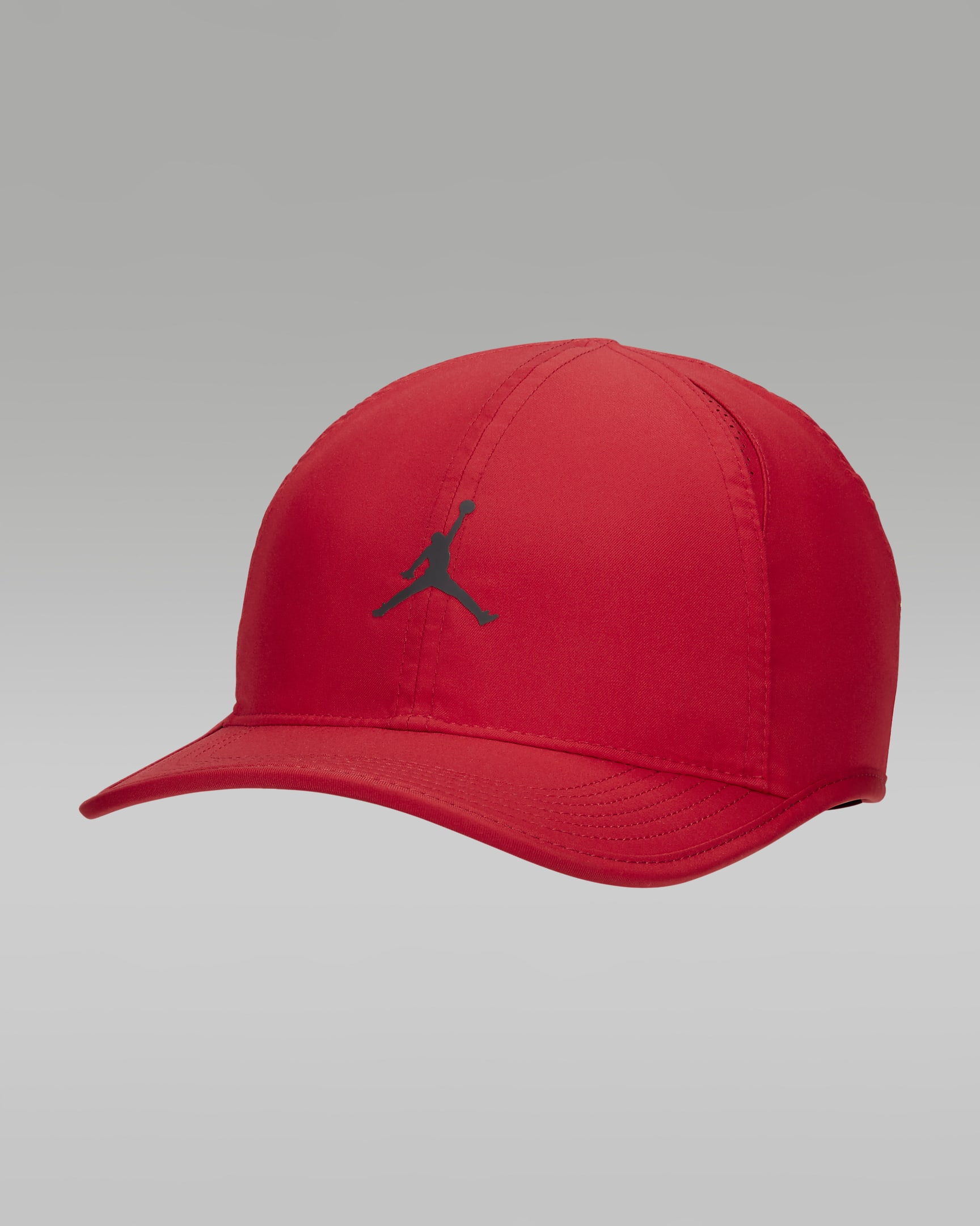 Jordan Dri-FIT Club Unstructured Curved Bill Cap - Gym Red/Black/Black