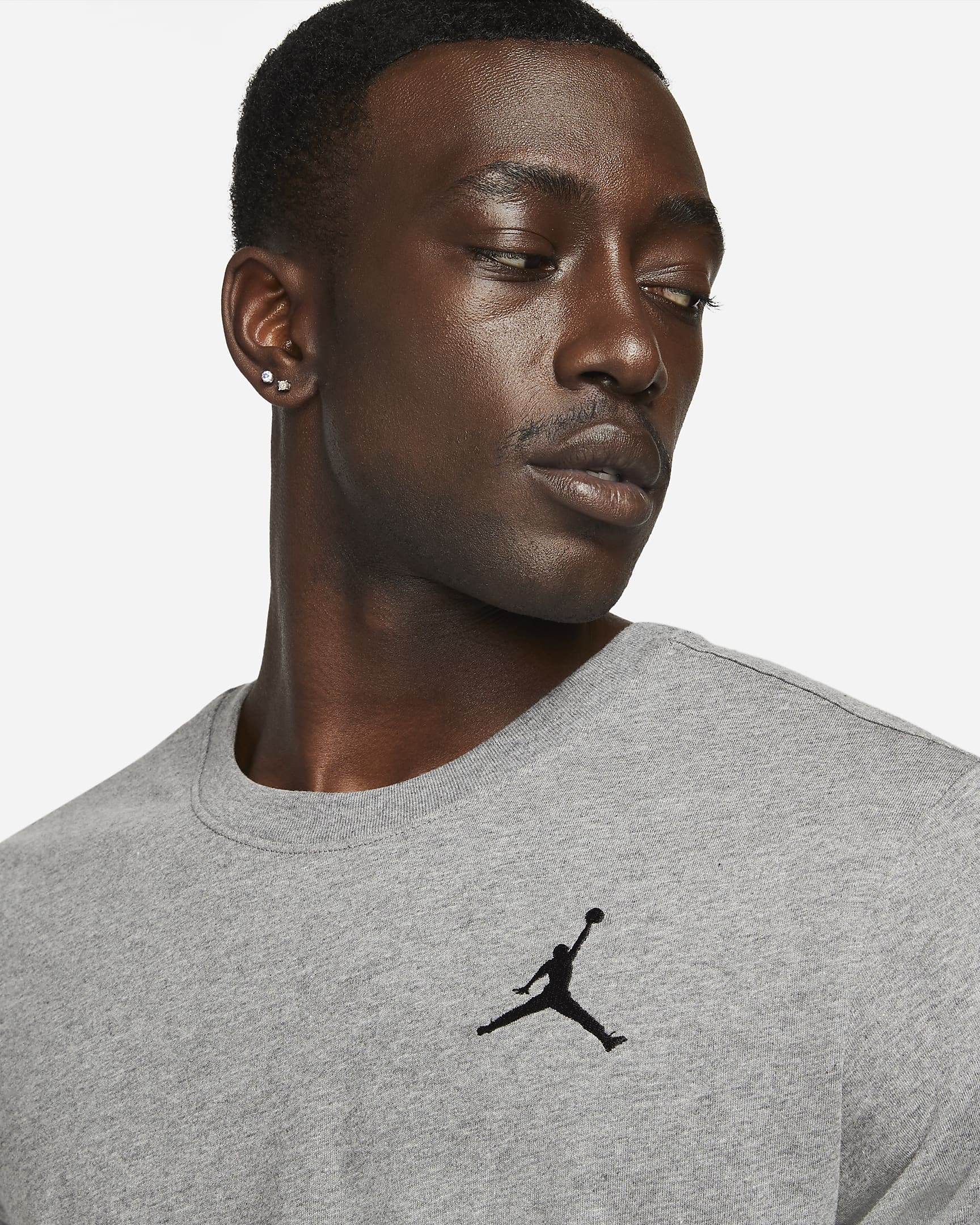 Tee-shirt à manches courtes Jordan Jumpman pour Homme - Carbon Heather/Noir