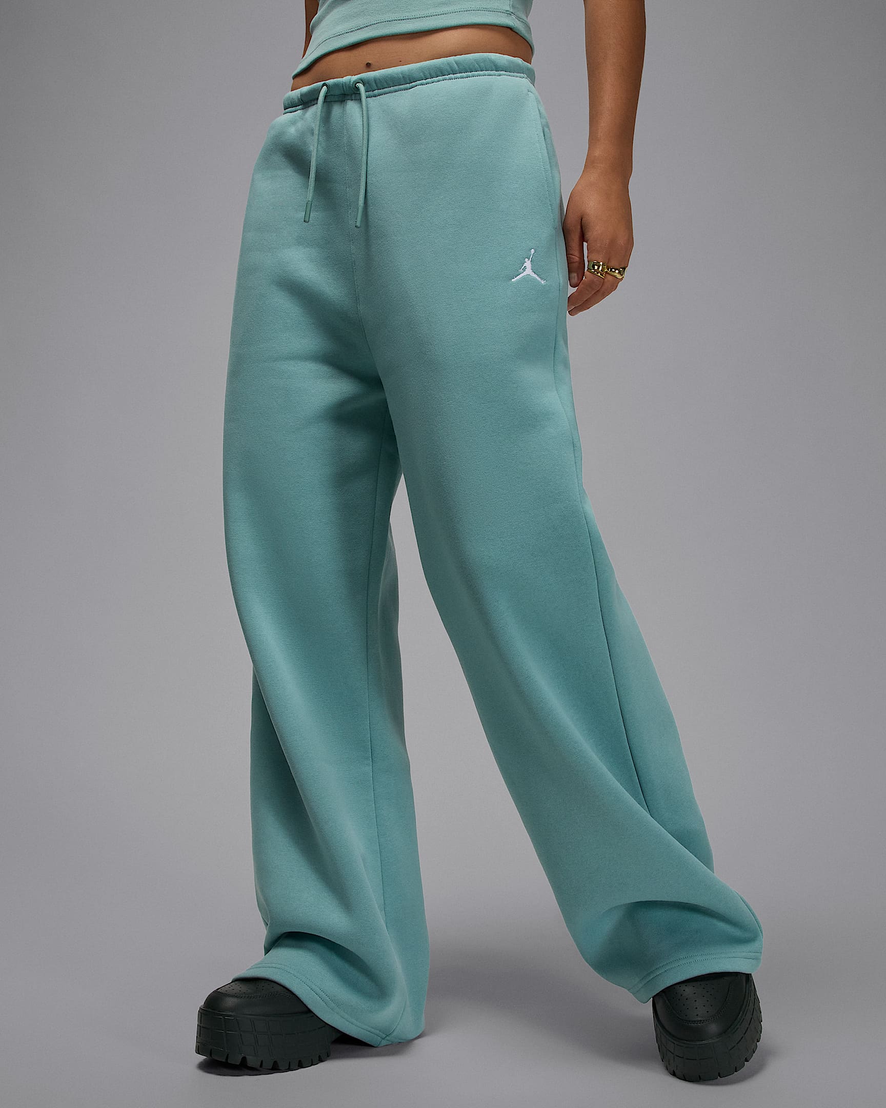 Jordan Brooklyn Fleece Women's Open-Hem Pants - Cannon/White