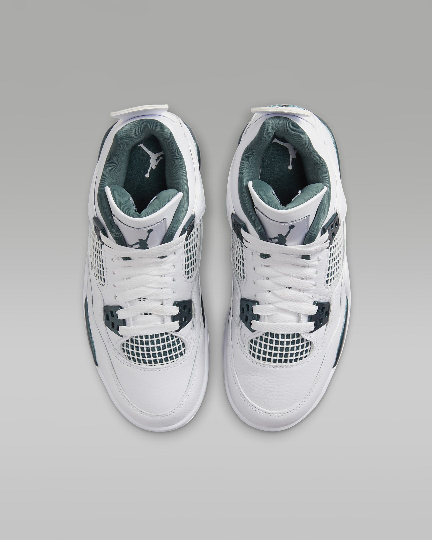 Tenis para niño talla grande Air Jordan 4 Retro "Oxidized Green" - Blanco/Blanco/Gris neutro/Verde oxidado