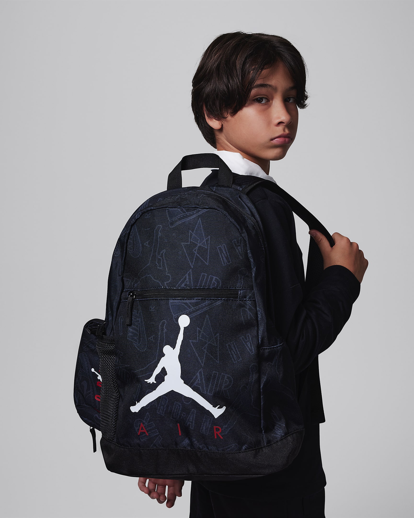 Mochila para niños grandes Jordan Air School (17 L) - Negro