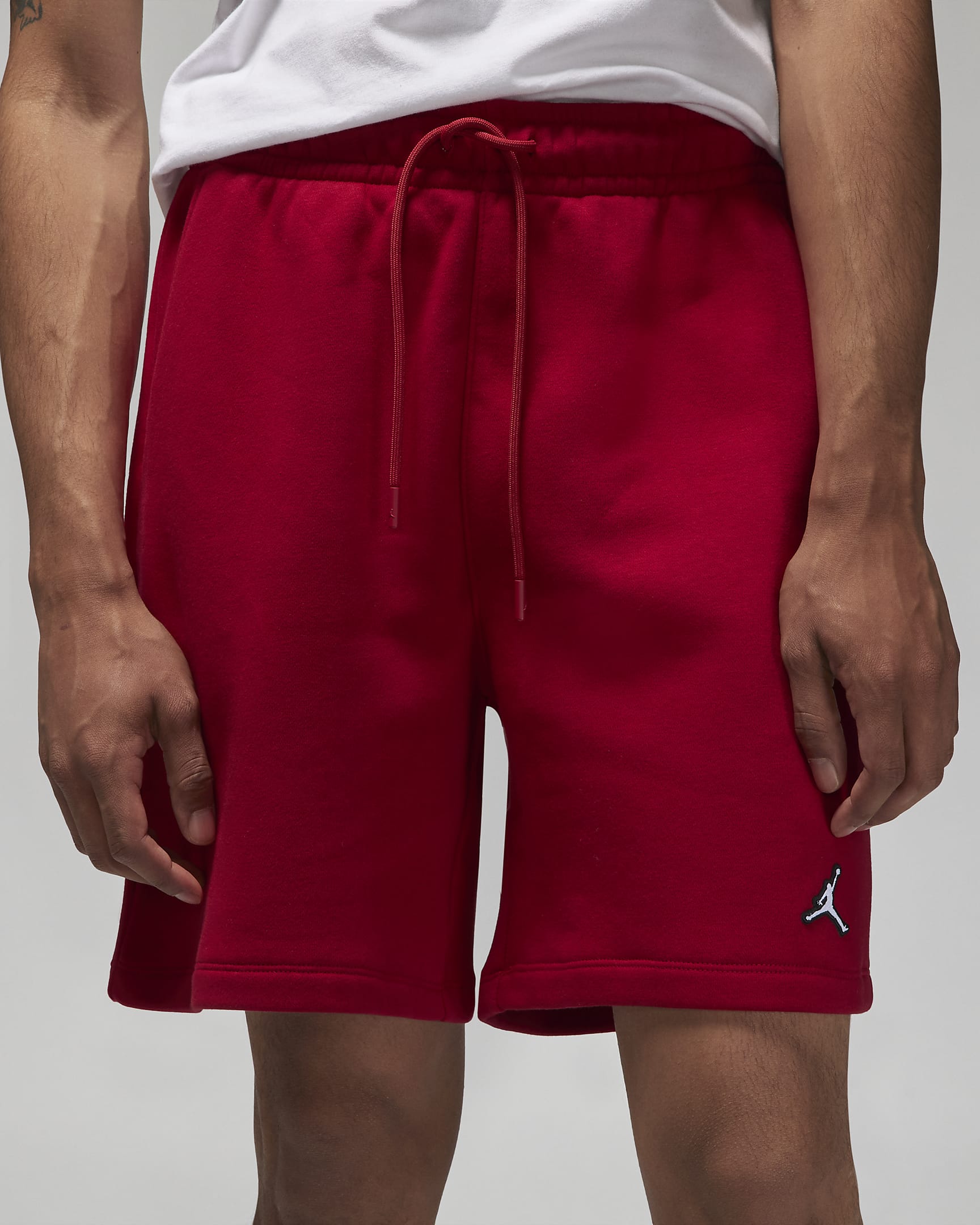 Jordan Brooklyn Fleece férfi rövidnadrág - Gym Red/Fehér