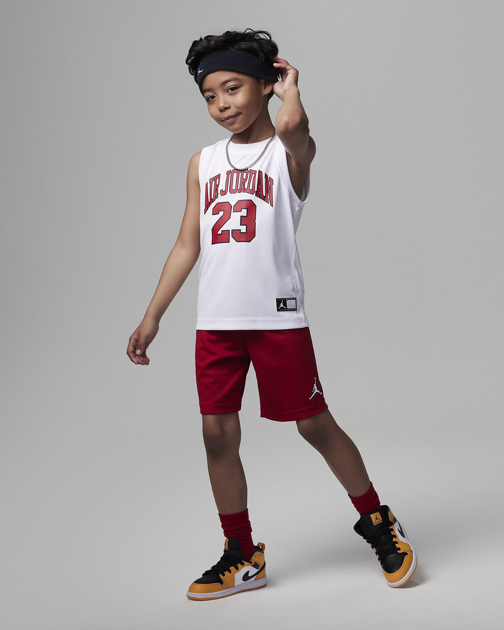 Jordan Jumpman Air Little Kids' T-Shirt and Shorts Set - Gym Red/White