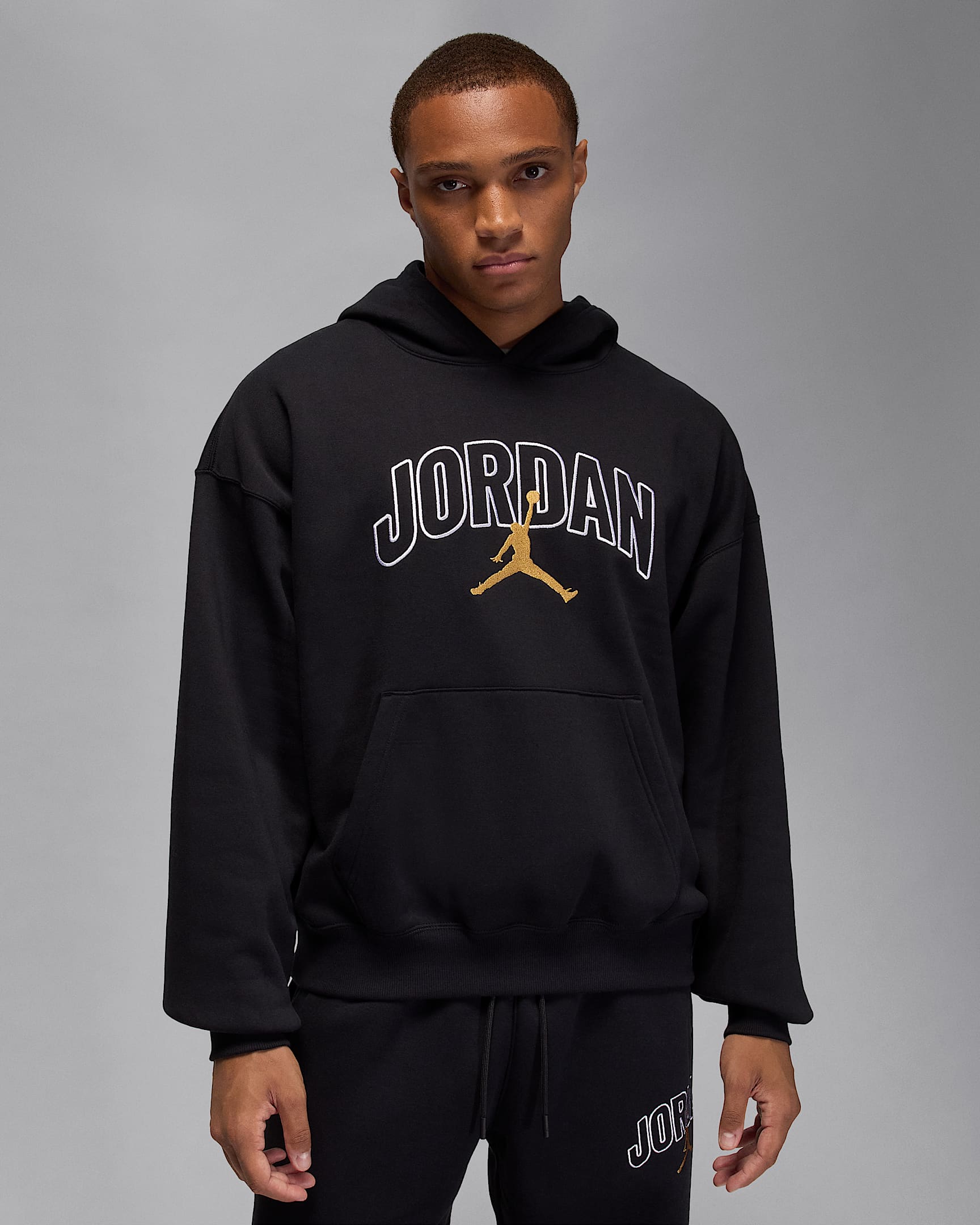 Jordan Brooklyn Fleece Dessuadora amb caputxa oversized - Home - Negre/Or