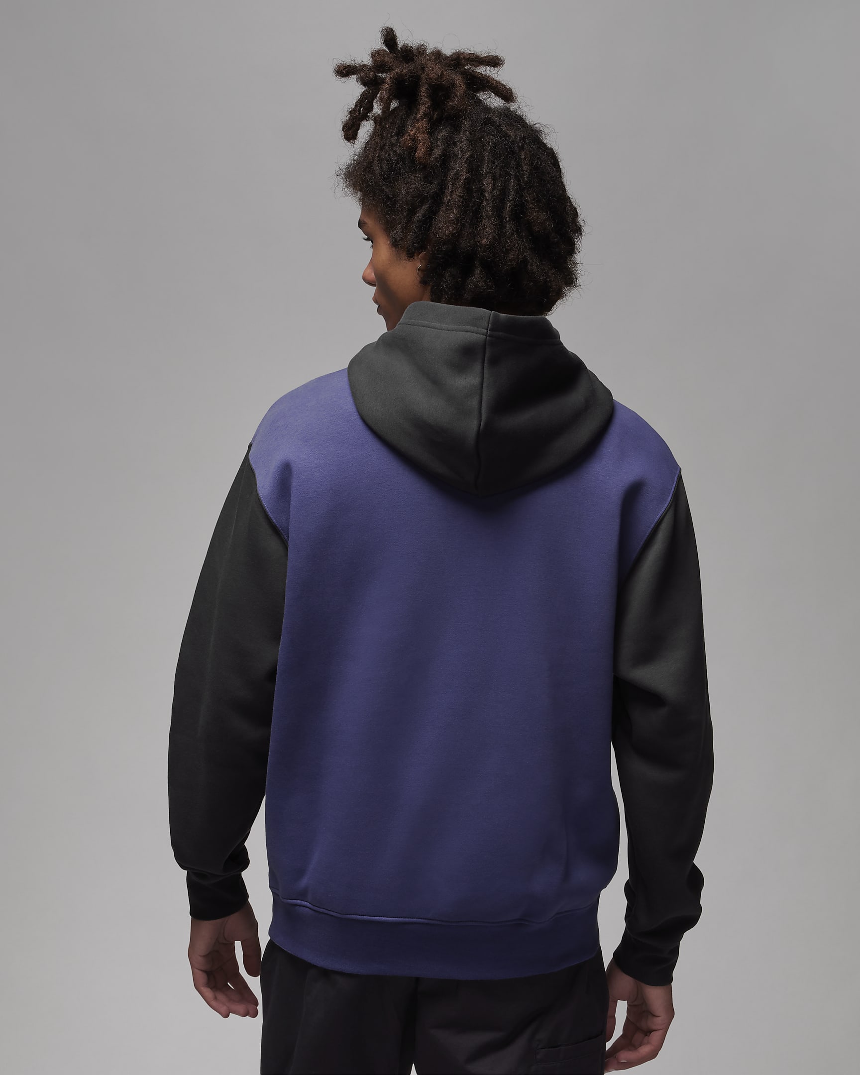 Jordan Brooklyn Fleece Men's Printed Pullover Hoodie - Sky J Purple/Off-Noir/Off-Noir/White