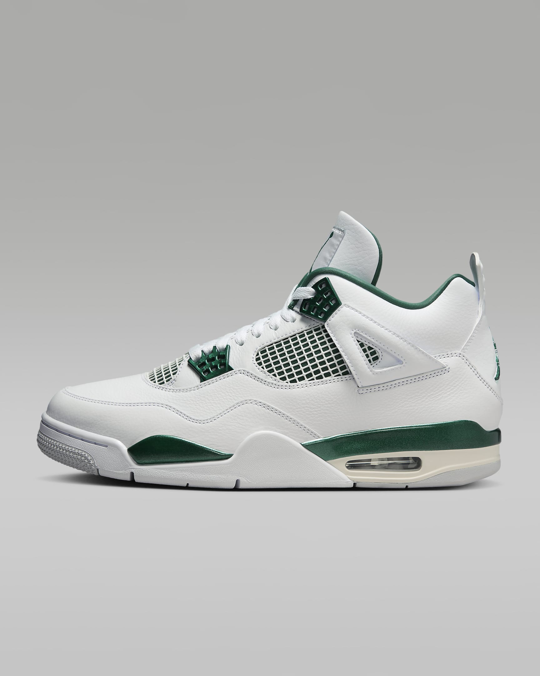 รองเท้าผู้ชาย Air Jordan 4 Retro "Oxidized Green" - ขาว/ขาว/Neutral Grey/Oxidized Green