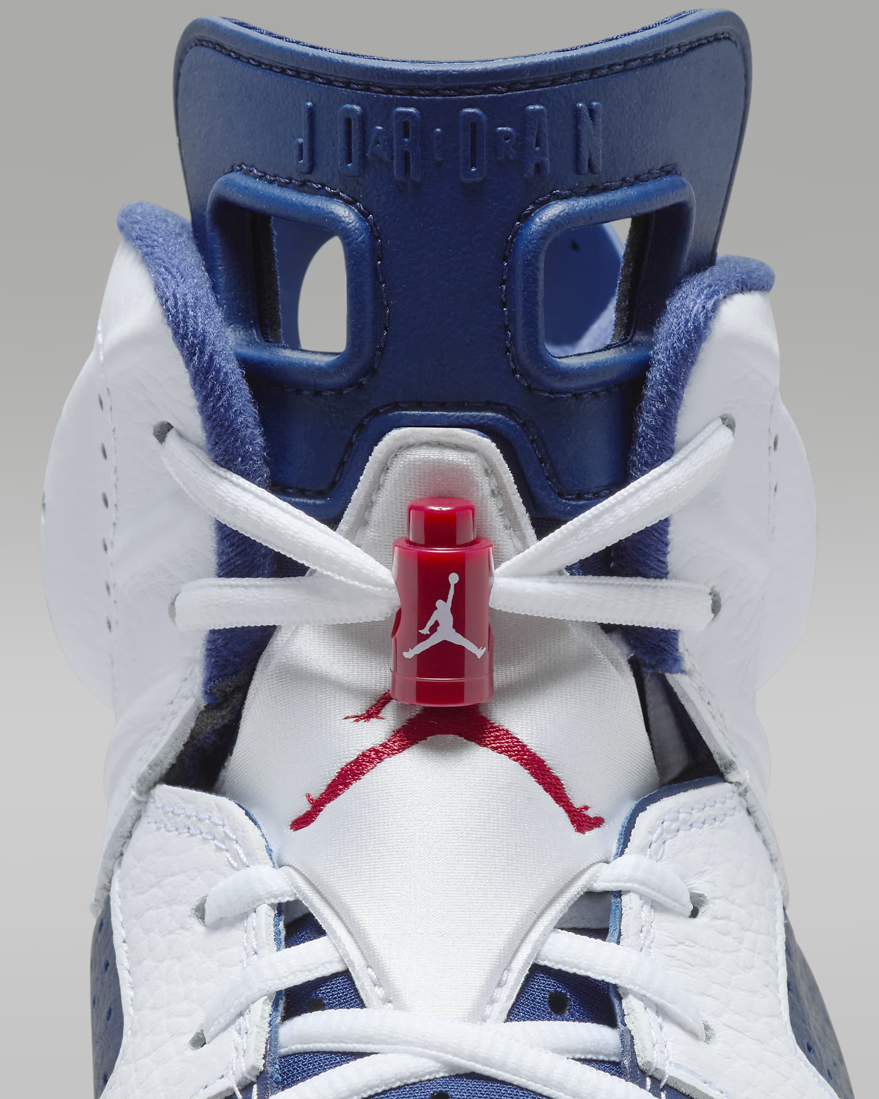 Air Jordan 6 Retro "White and Midnight Navy" Men's Shoes - White/Midnight Navy/Varsity Red