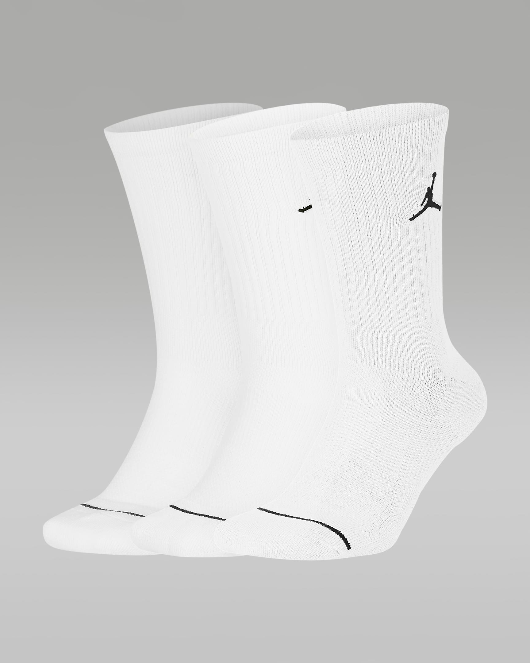 Jordan Everyday Max Unisex Crew Socks (3 Pack) - Multi-Color/White/White/Black